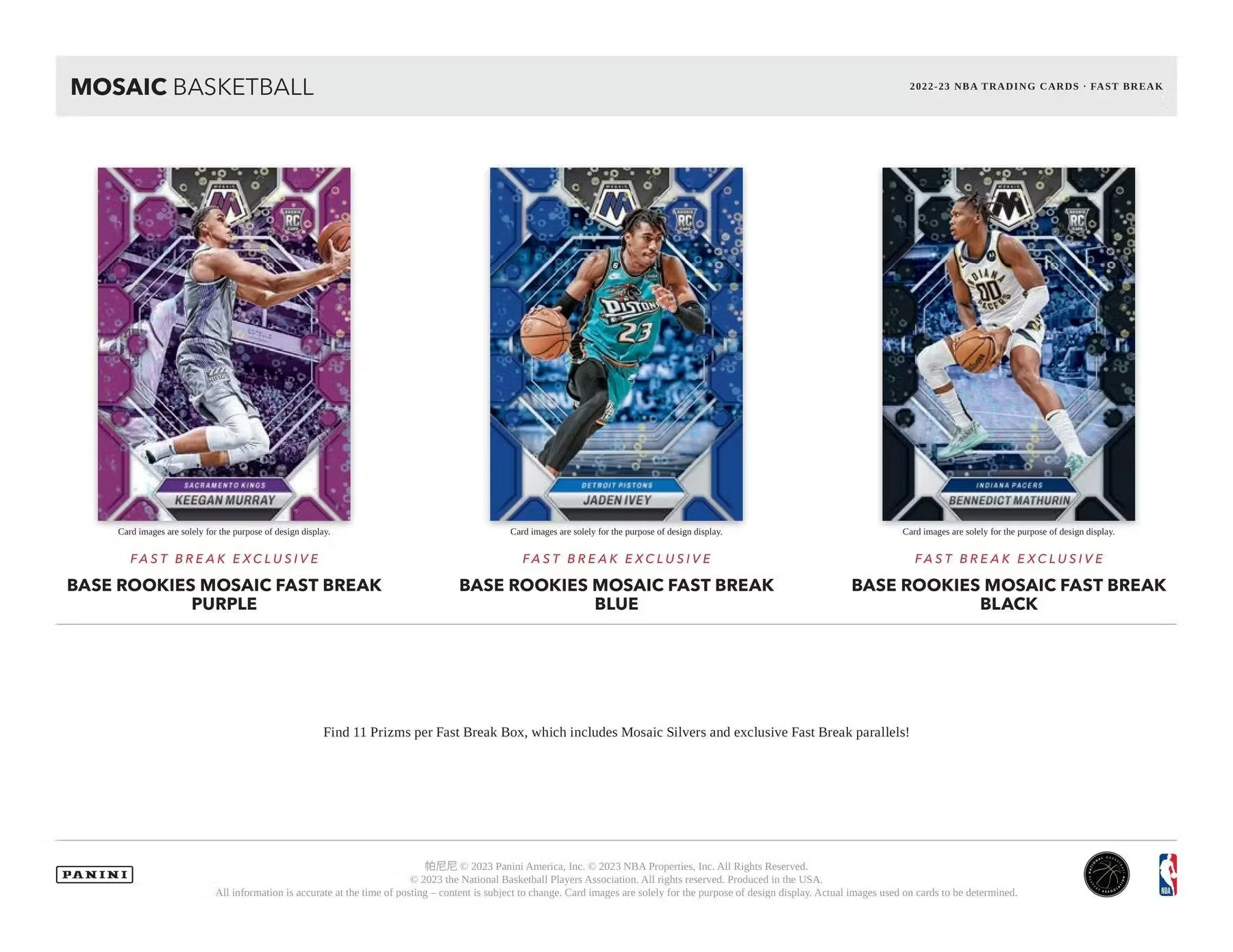 2022-23 Panini Mosaic Basketball Fast Break Box - Image 4