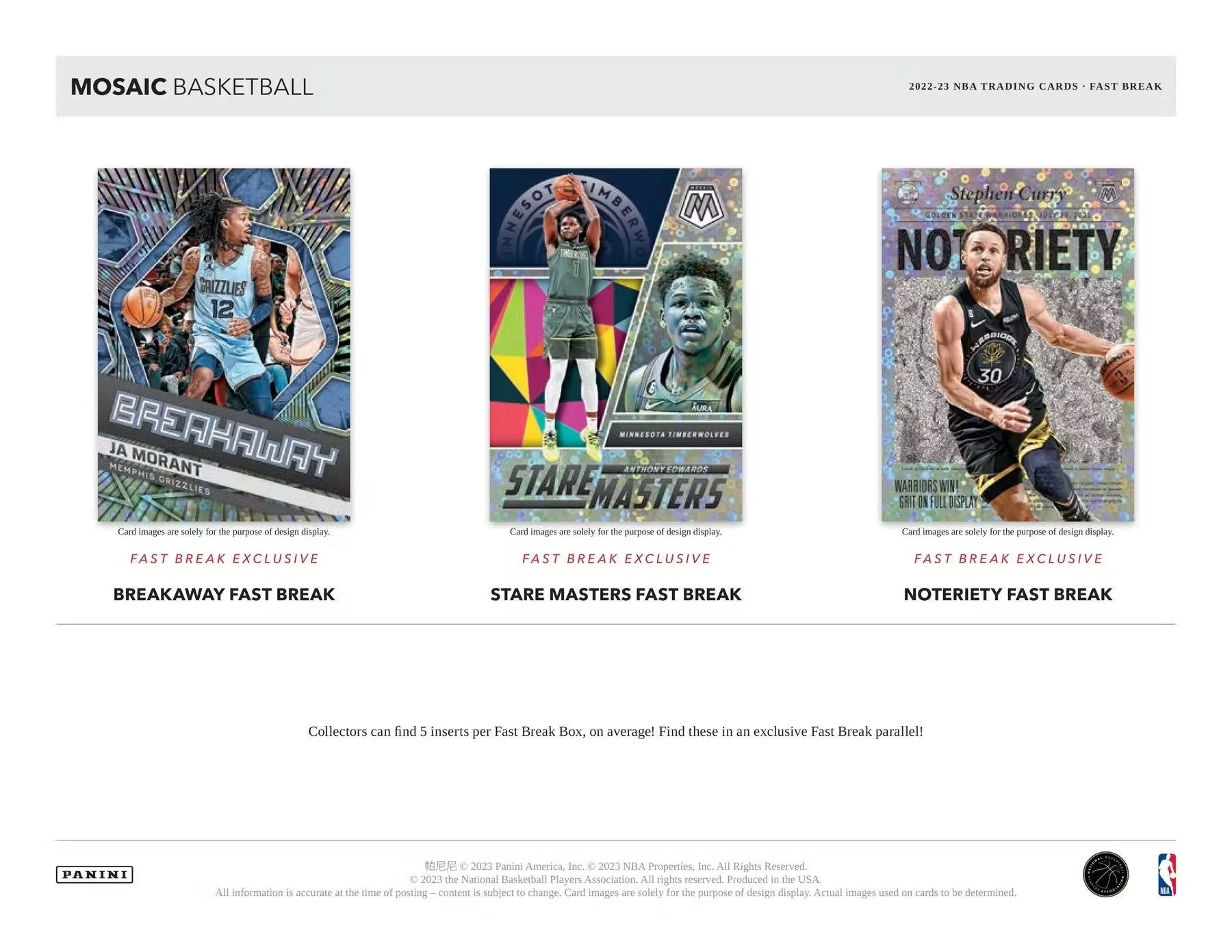 2022-23 Panini Mosaic Basketball Fast Break Box - Image 6
