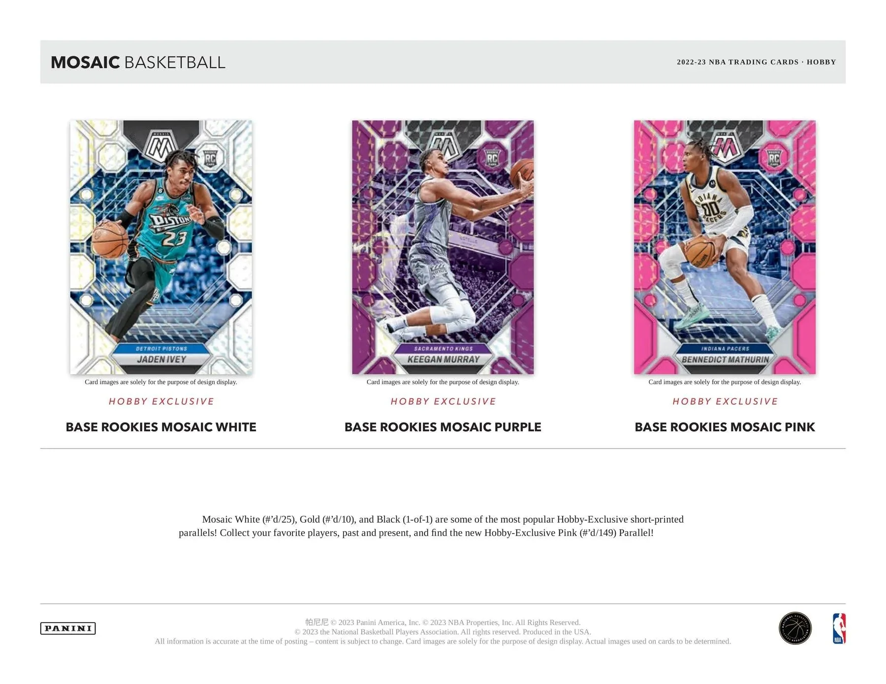 2022-23 Panini Mosaic Basketball Hobby Box - Image 4