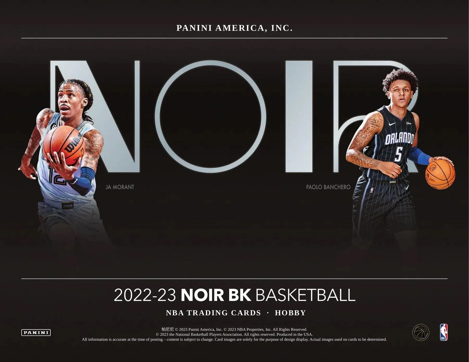 2022/23 Panini Noir Basketball Hobby Box - Image 3