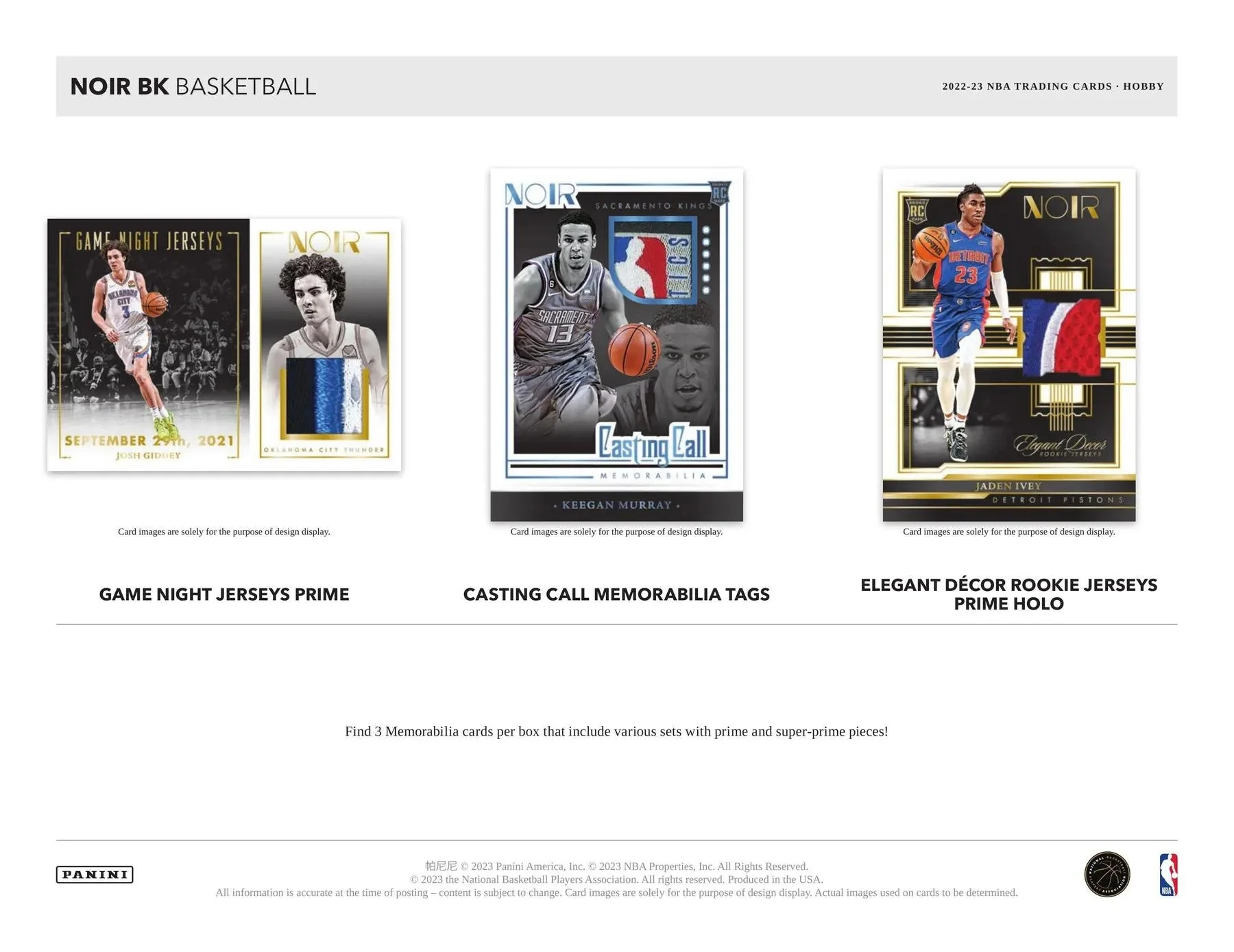 2022/23 Panini Noir Basketball Hobby Box - Image 6