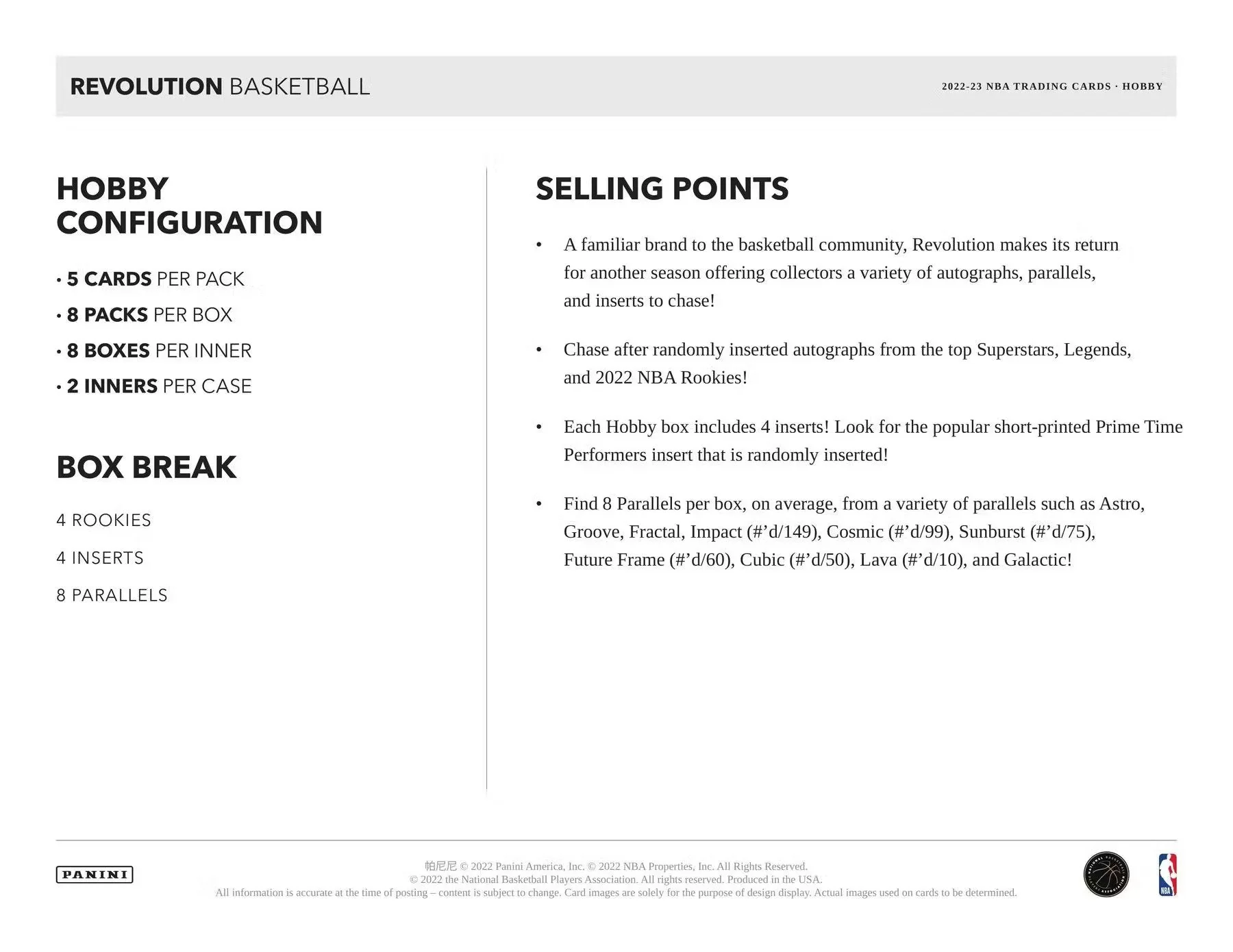 2022-23 Revolution NBA Basketball Hobby Box - Image 8
