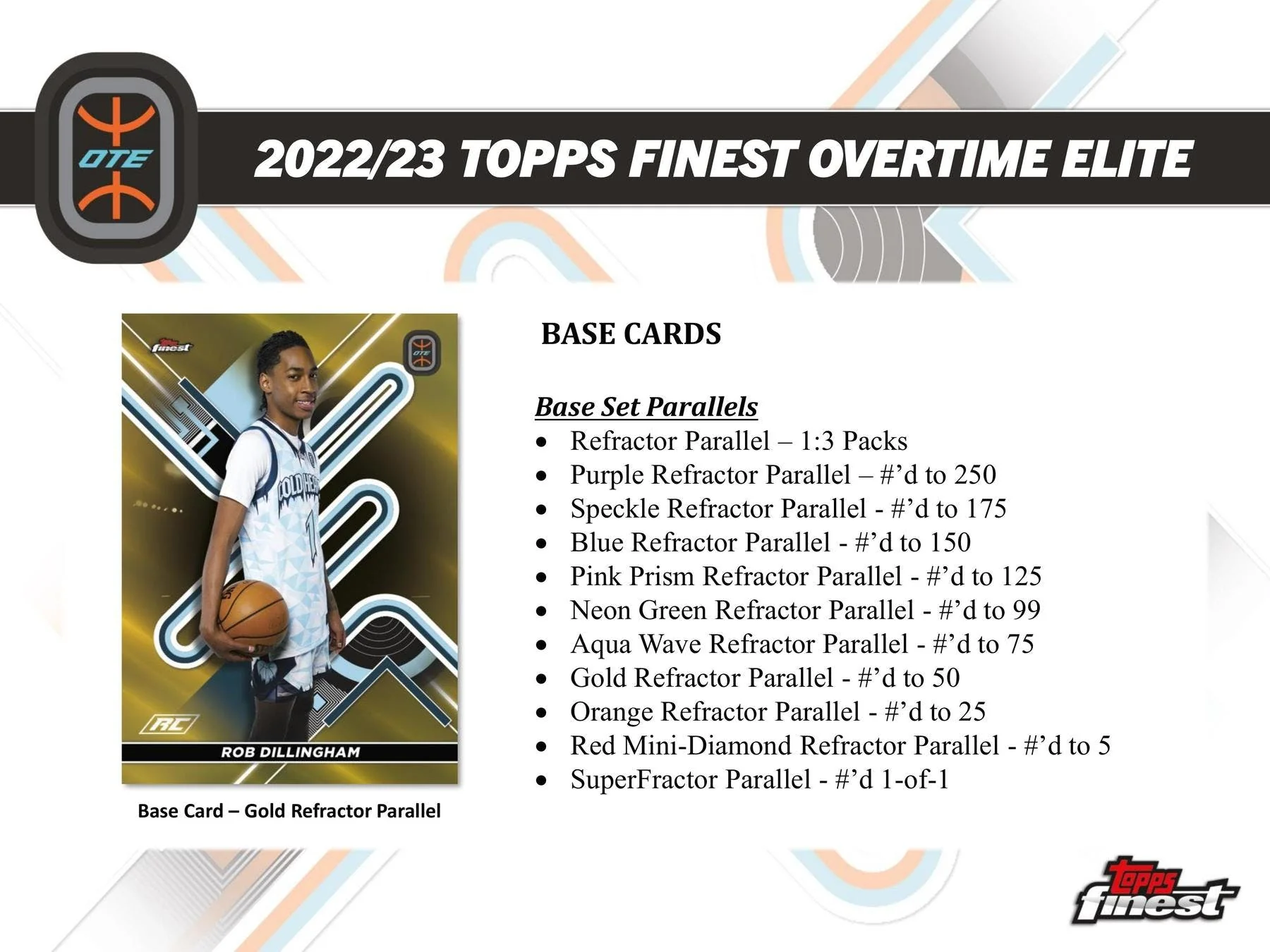 2022-23 Topps Finest Elite Overtime Edition Basketball - Image 5