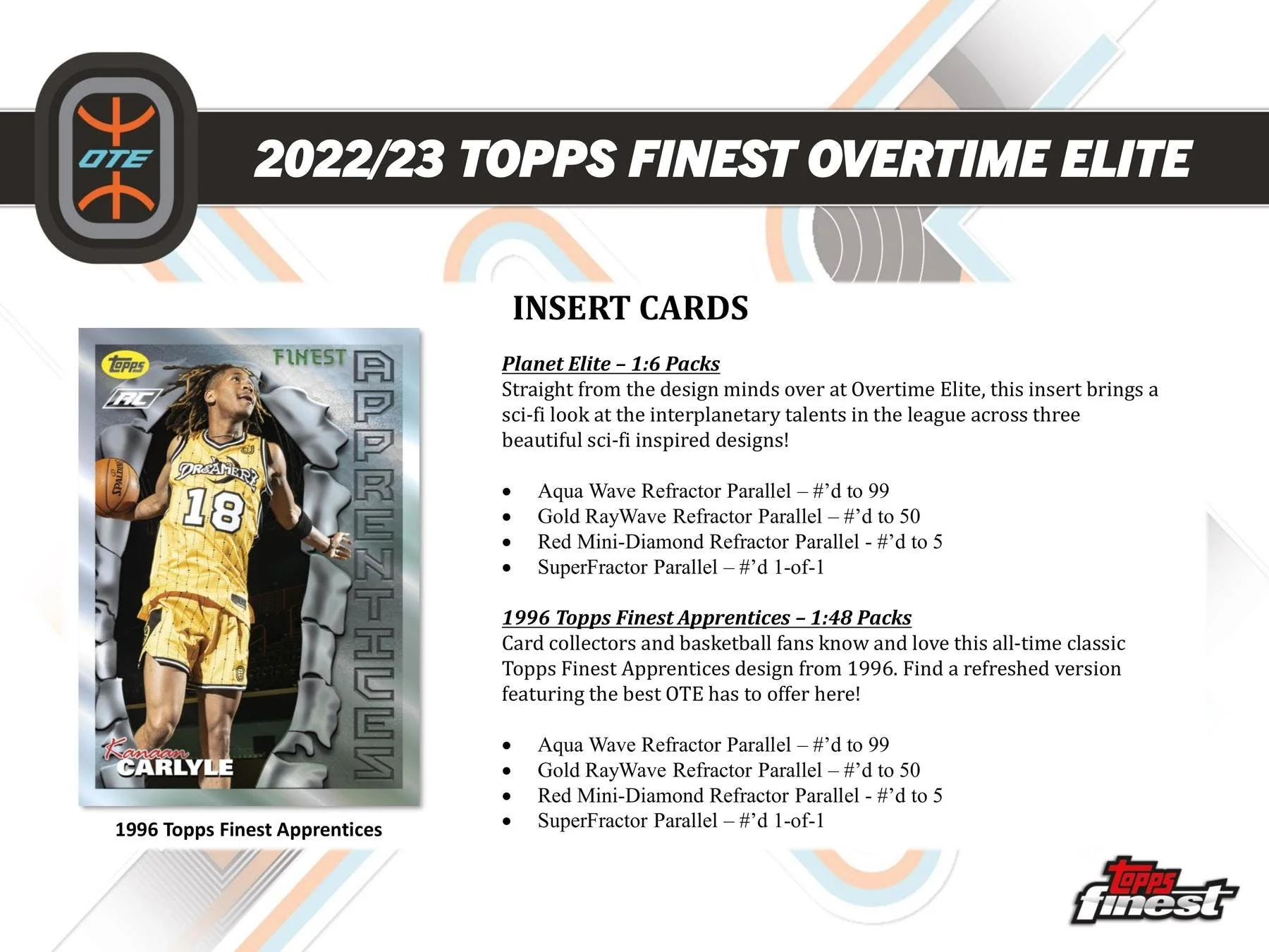 2022-23 Topps Finest Elite Overtime Edition Basketball - Image 7