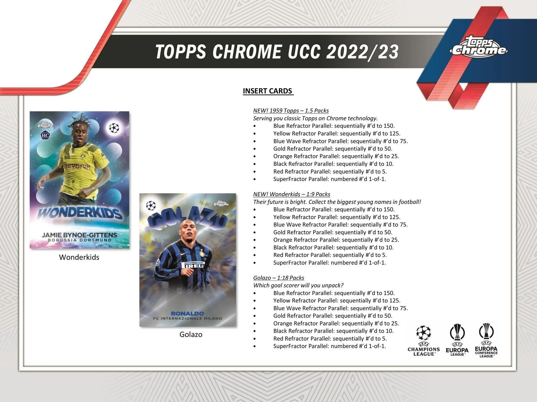 2022/23 Topps Chrome UEFA Club Competitions Soccer Hobby LITE Box - Image 4