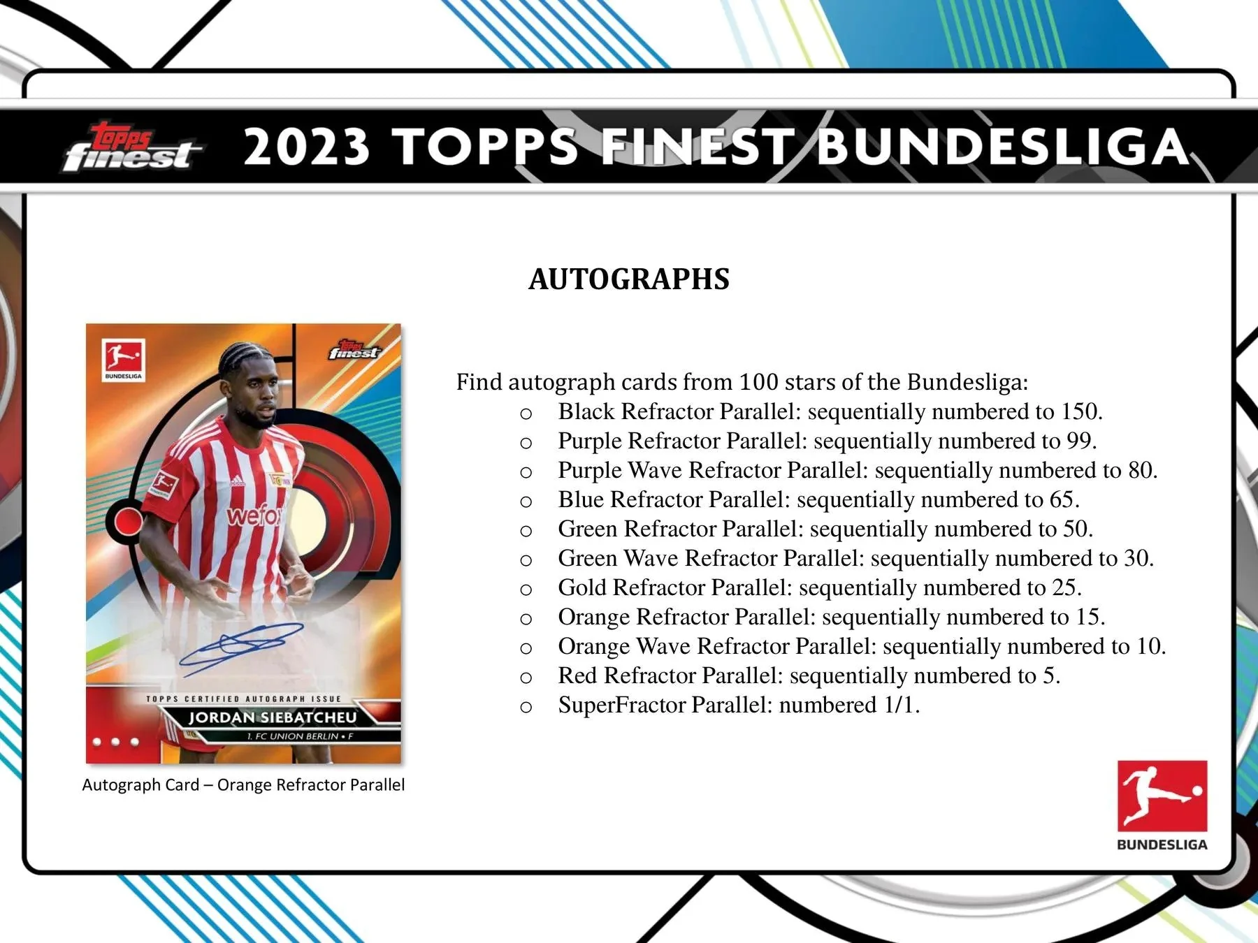 2022-23 Topps Finest Bundesliga Soccer Hobby Box - Image 7