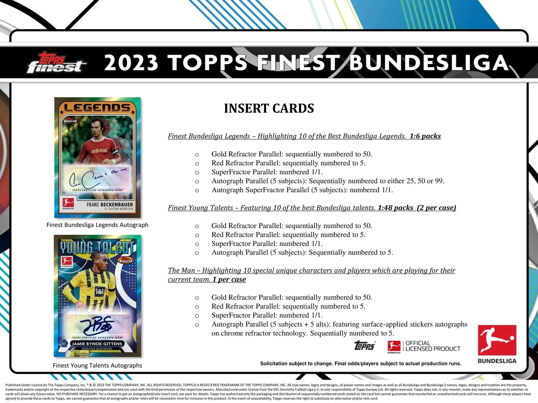 2022-23 Topps Finest Bundesliga Soccer Hobby Box - Image 9