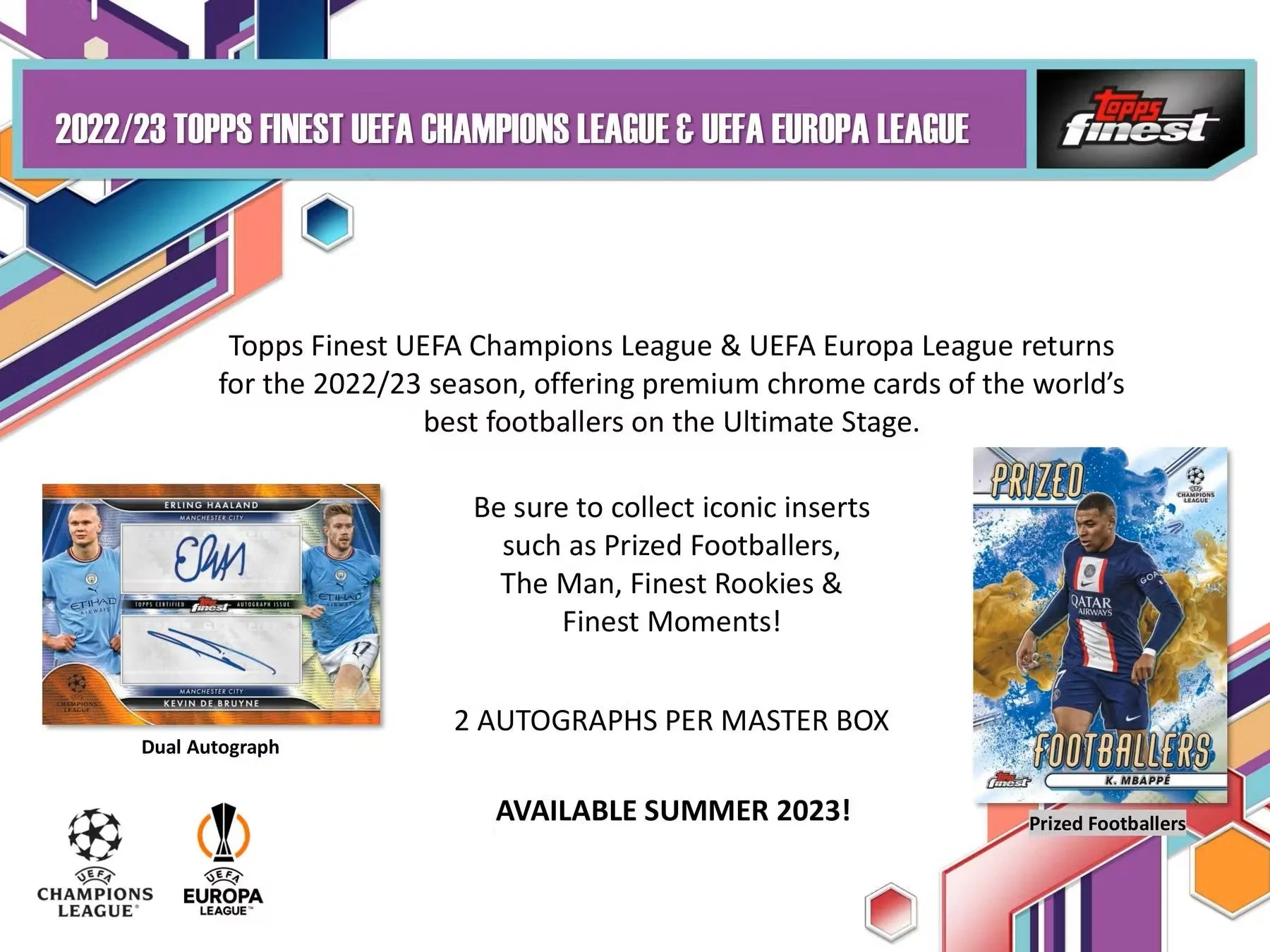 2022-23 Topps Finest UEFA Club Competitions Soccer Hobby Box - Image 5