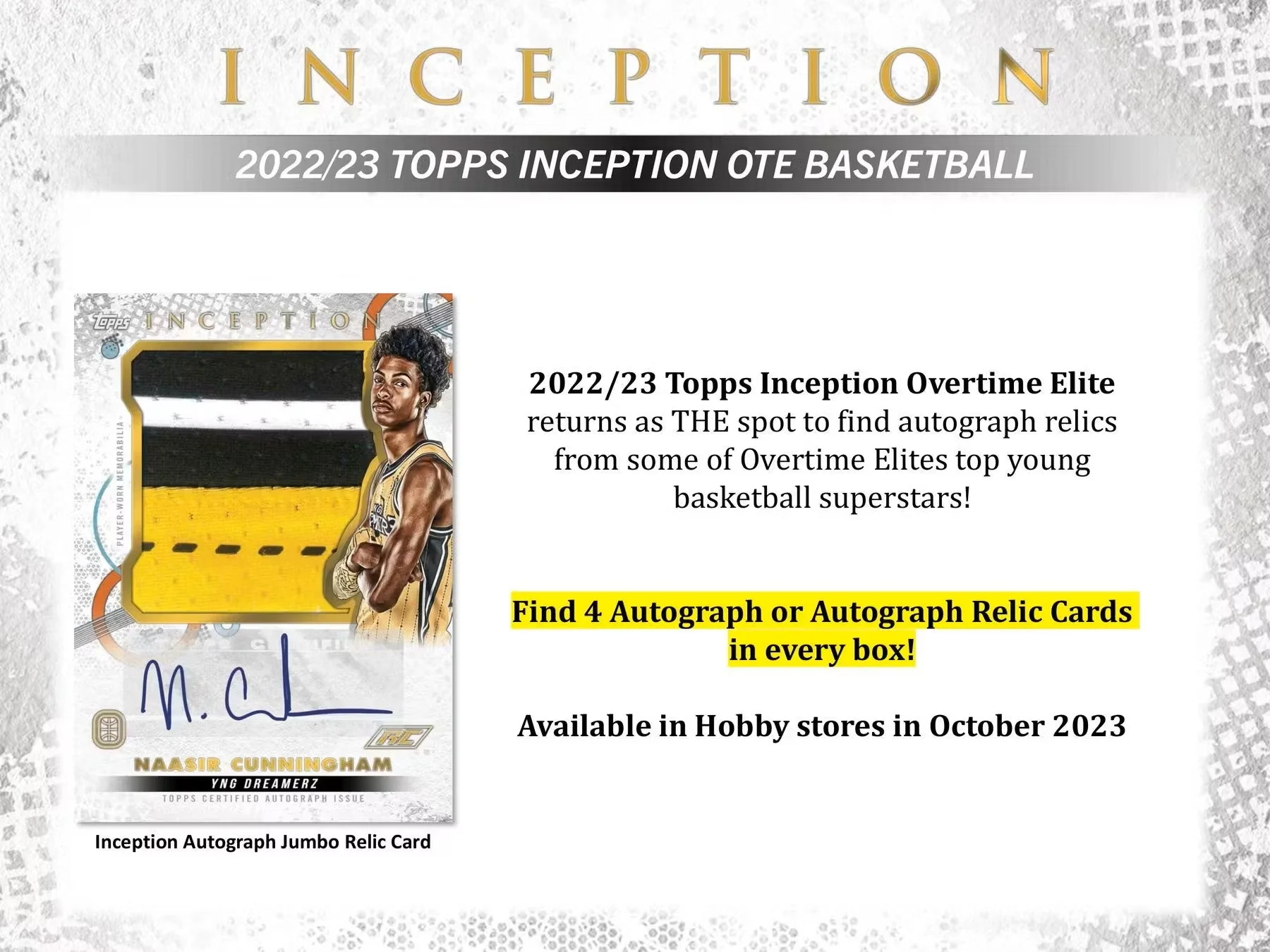 2022-23 Topps Inception Overtime Elite Basketball Hobby Box - Image 3
