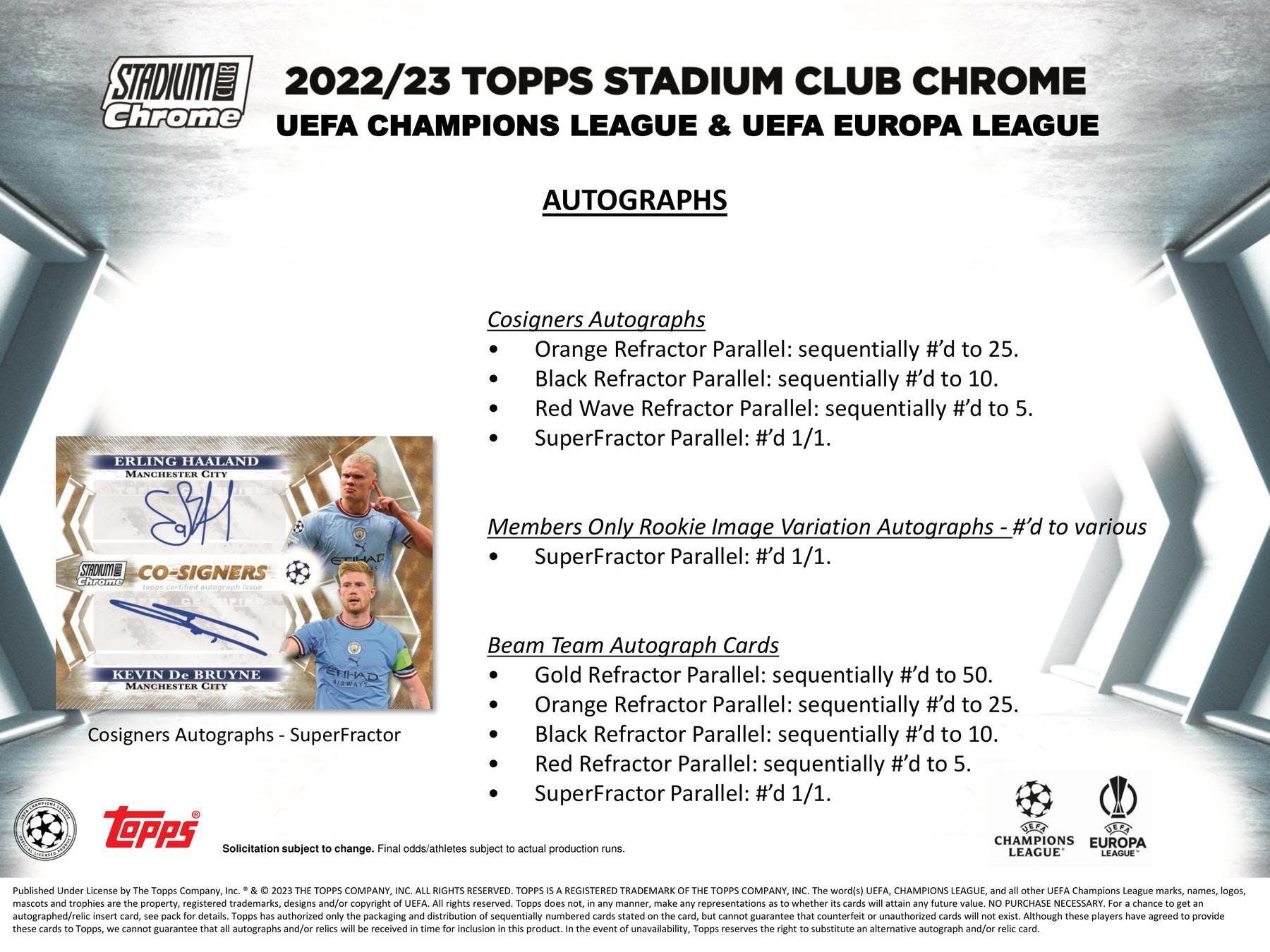 2022-23 Topps Stadium Club Chrome UEFA Club Competitions Soccer Hobby Box - Image 10