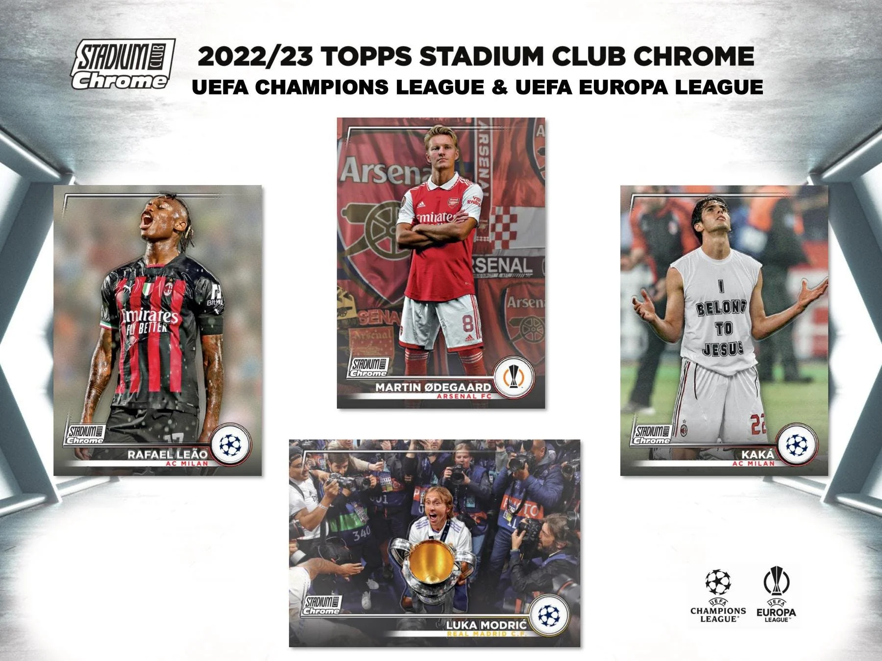 2022-23 Topps Stadium Club Chrome UEFA Club Competitions Soccer Hobby Box - Image 6