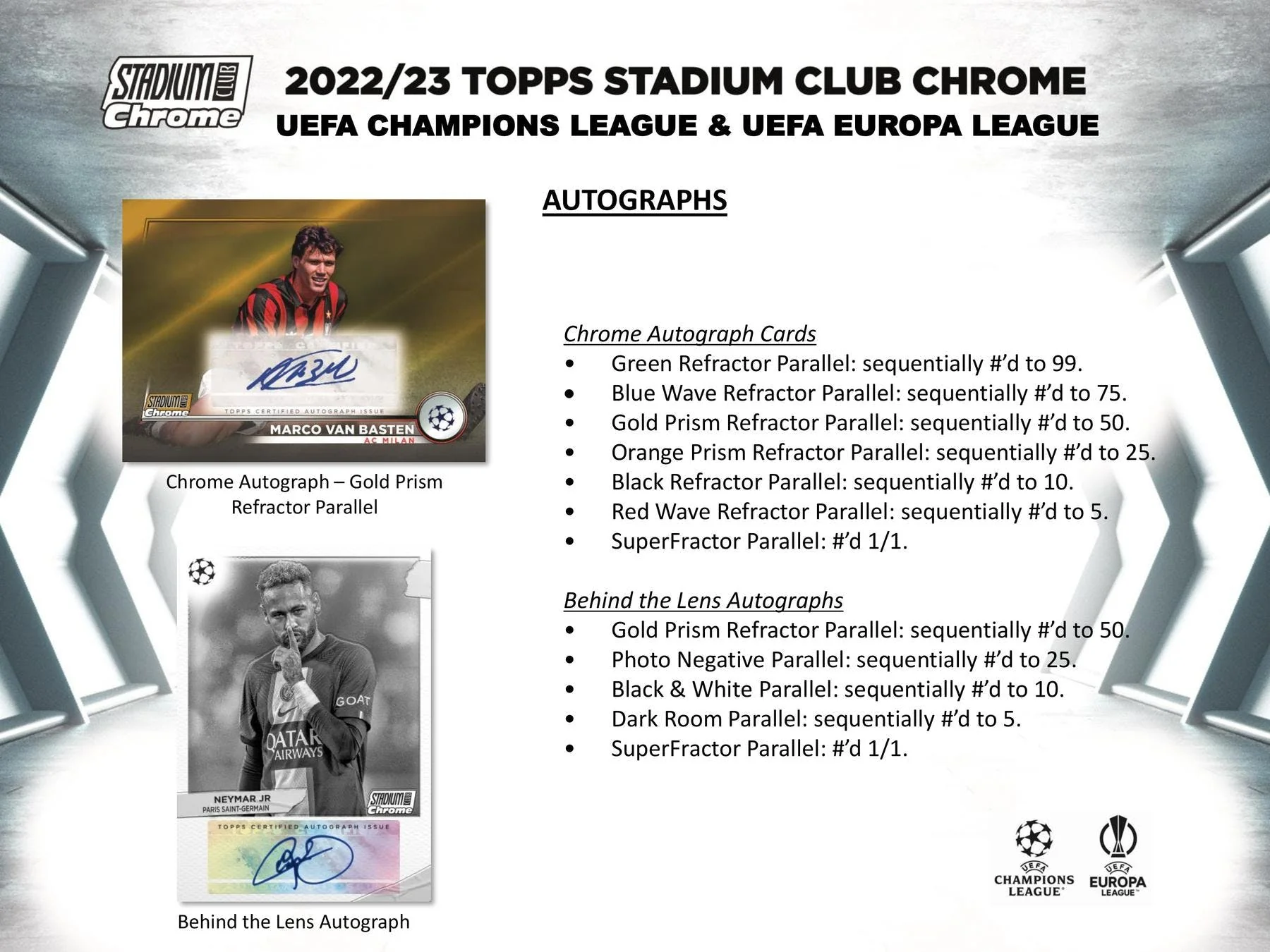 2022-23 Topps Stadium Club Chrome UEFA Club Competitions Soccer Hobby Box - Image 9