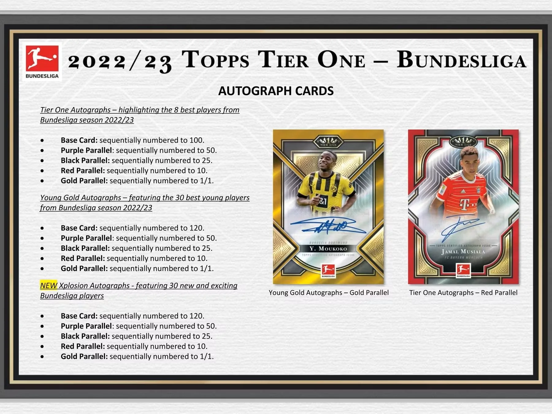 2022/23 Topps Tier One Bundesliga Soccer Hobby Box - Image 4