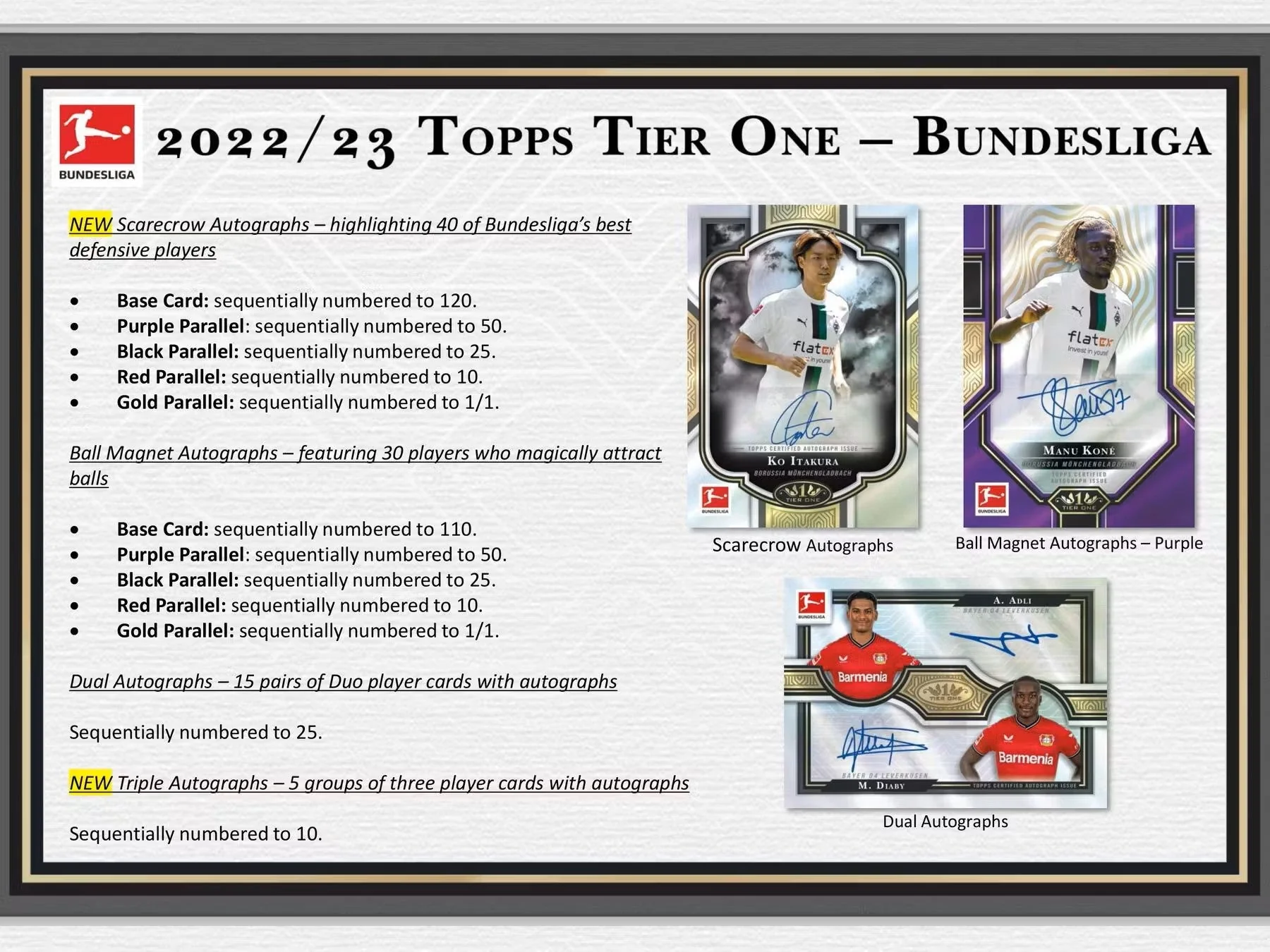 2022/23 Topps Tier One Bundesliga Soccer Hobby Box - Image 5