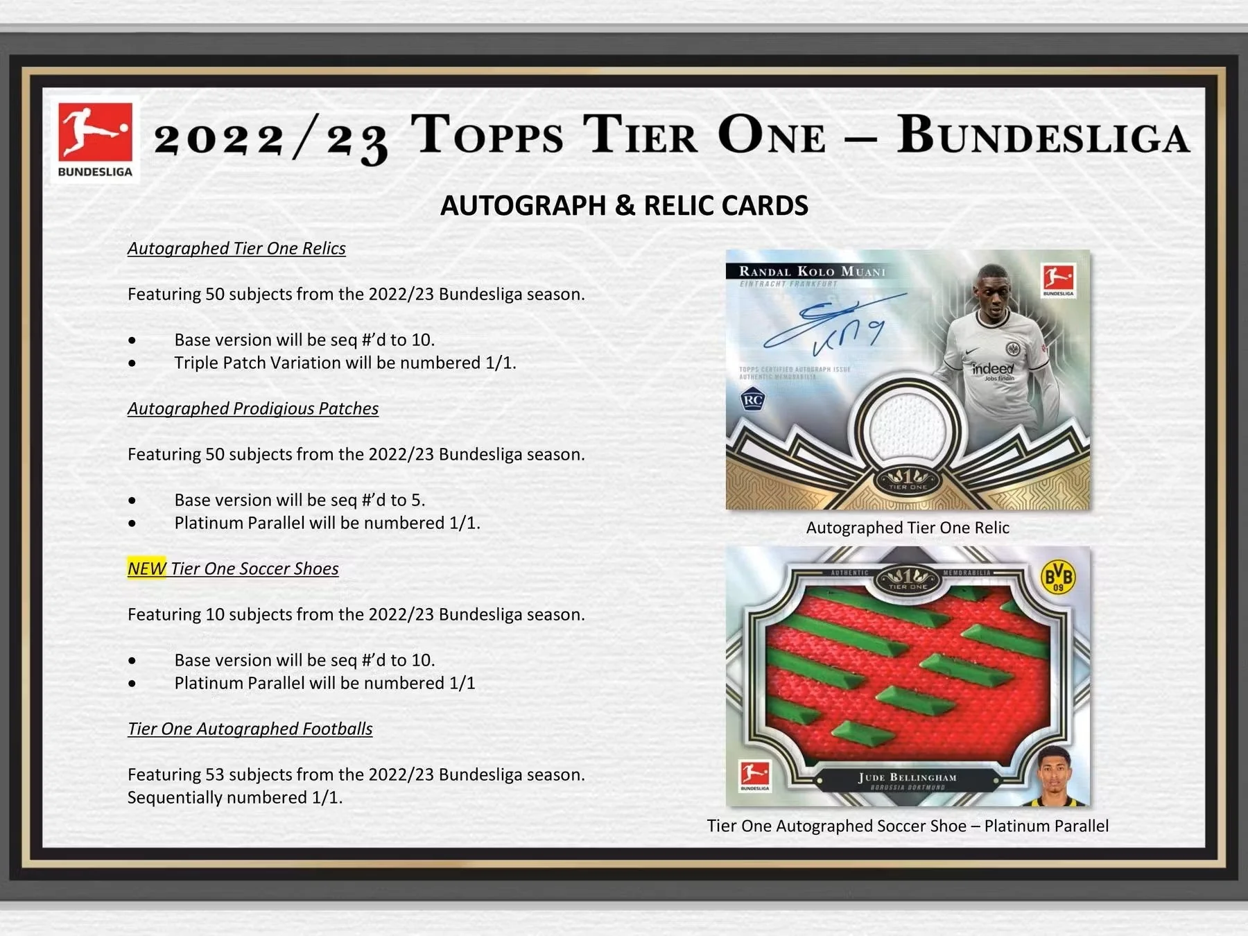 2022/23 Topps Tier One Bundesliga Soccer Hobby Box - Image 6