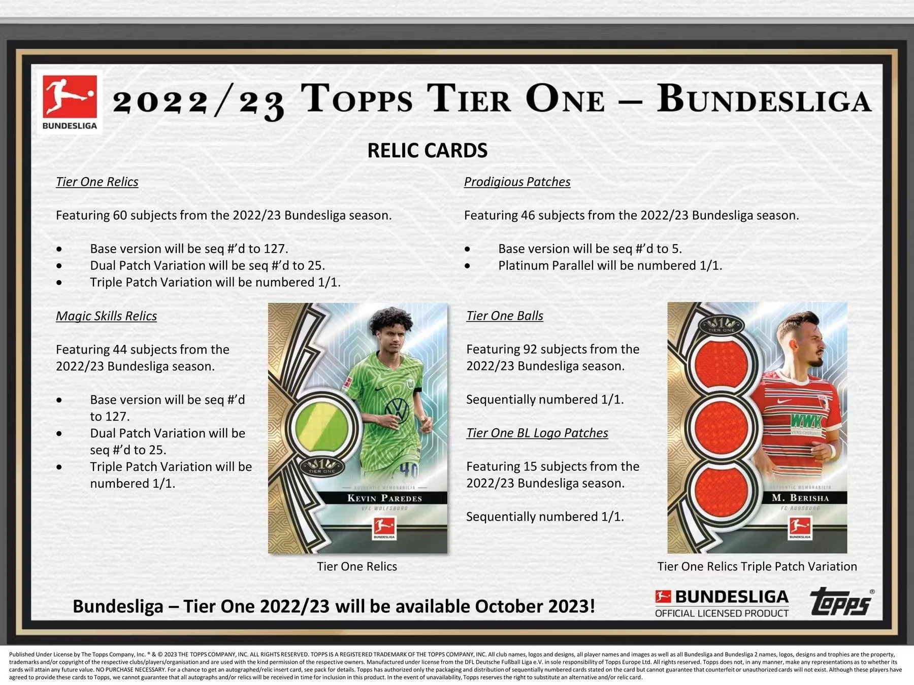 2022/23 Topps Tier One Bundesliga Soccer Hobby Box - Image 7