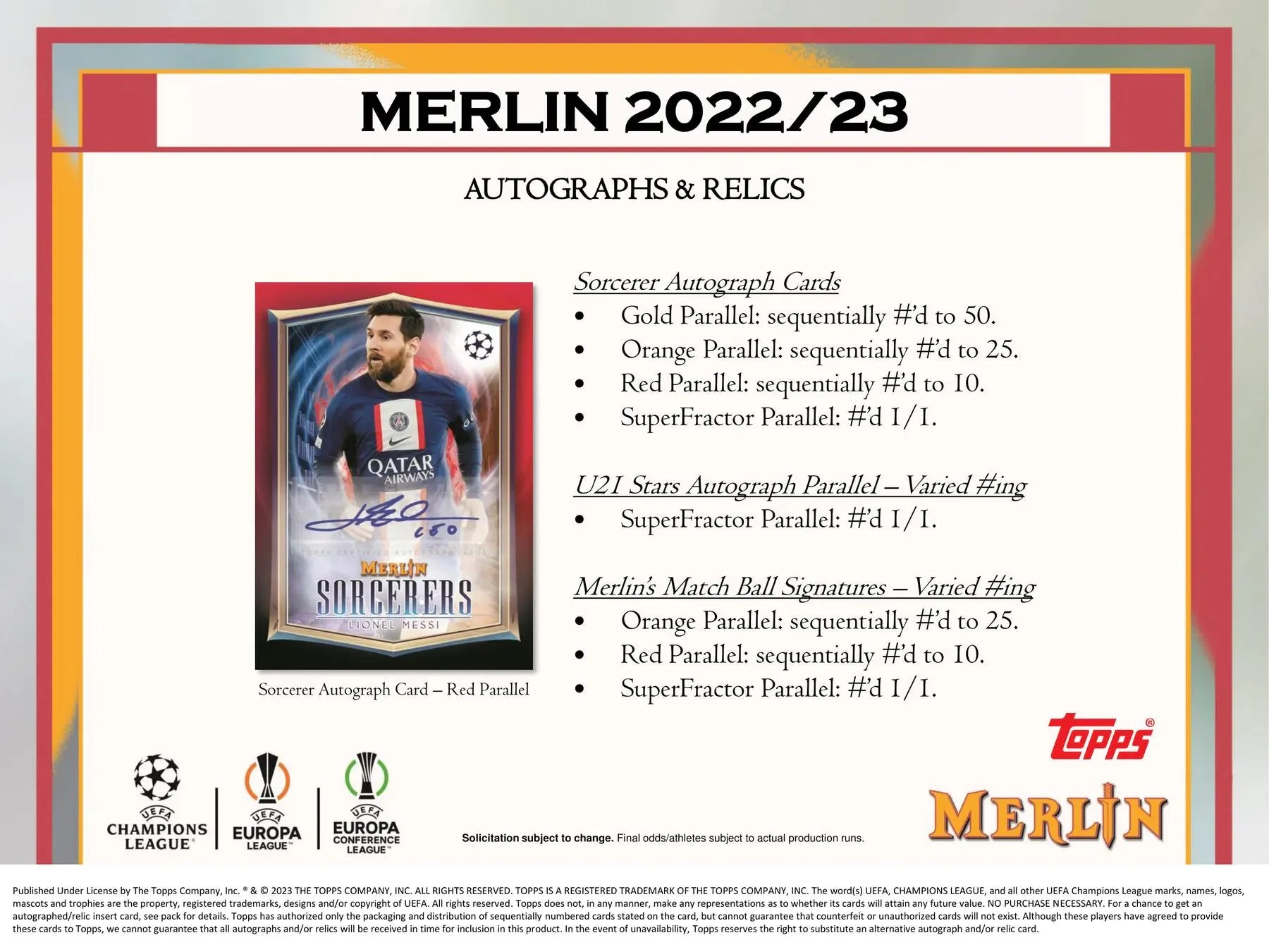 2022-23 Topps UEFA Club Competitions Merlin Chrome Soccer Hobby Box - Image 4