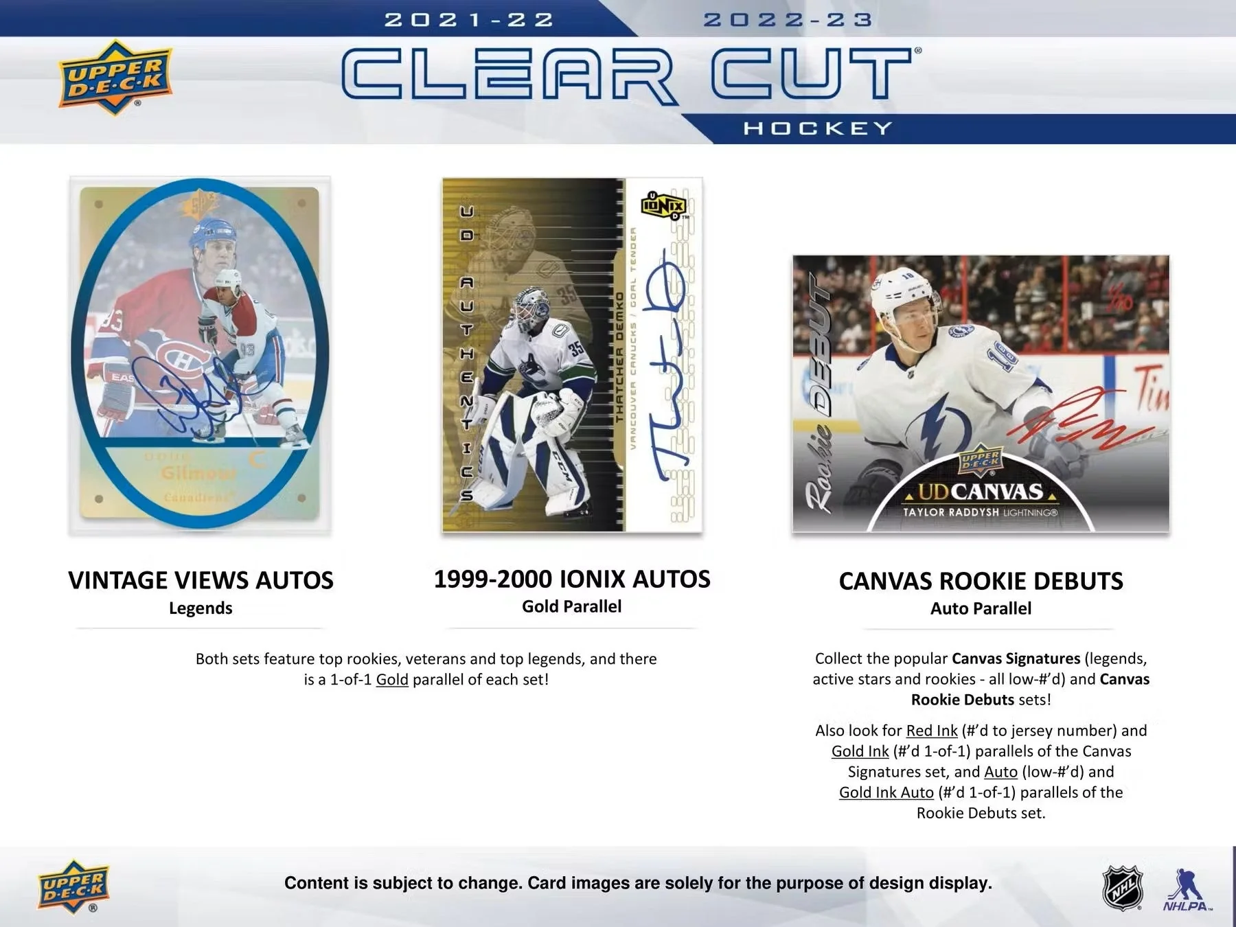 2022/23 Upper Deck Clear Cut Hockey Hobby Box - Image 5