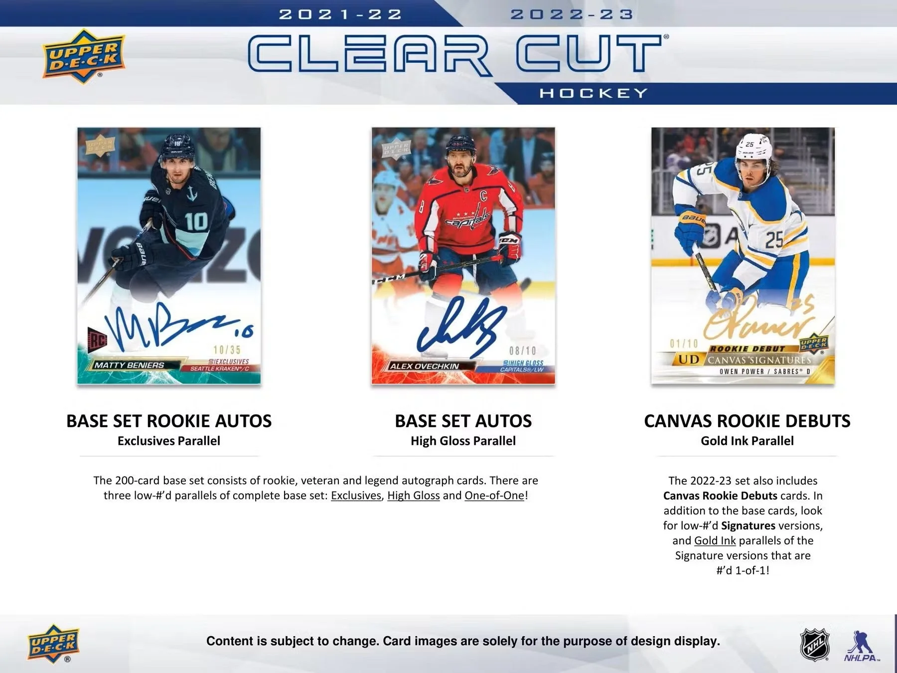 2022/23 Upper Deck Clear Cut Hockey Hobby Box - Image 7