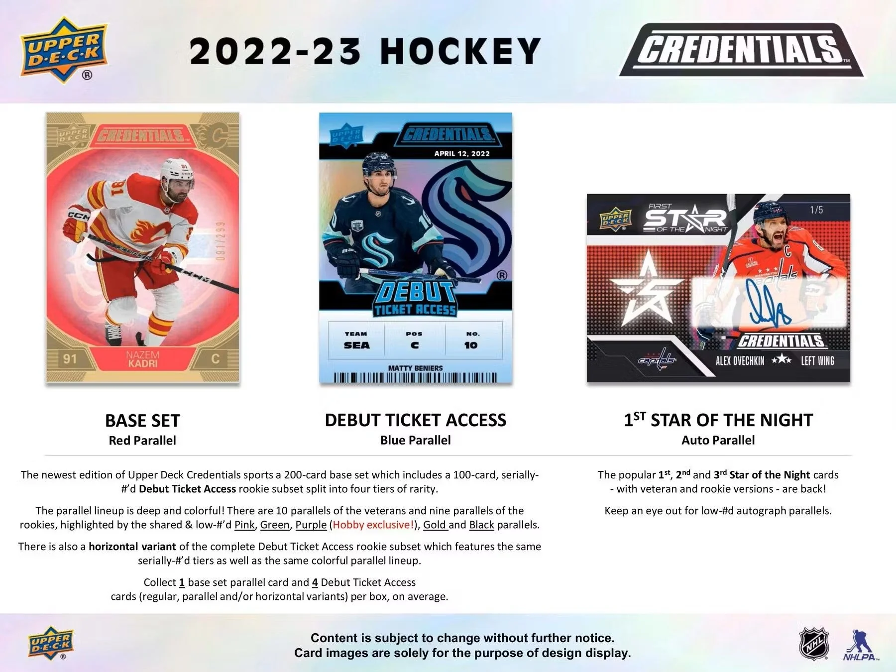 2022/23 Upper Deck Credentials Hockey Hobby Box - Image 4