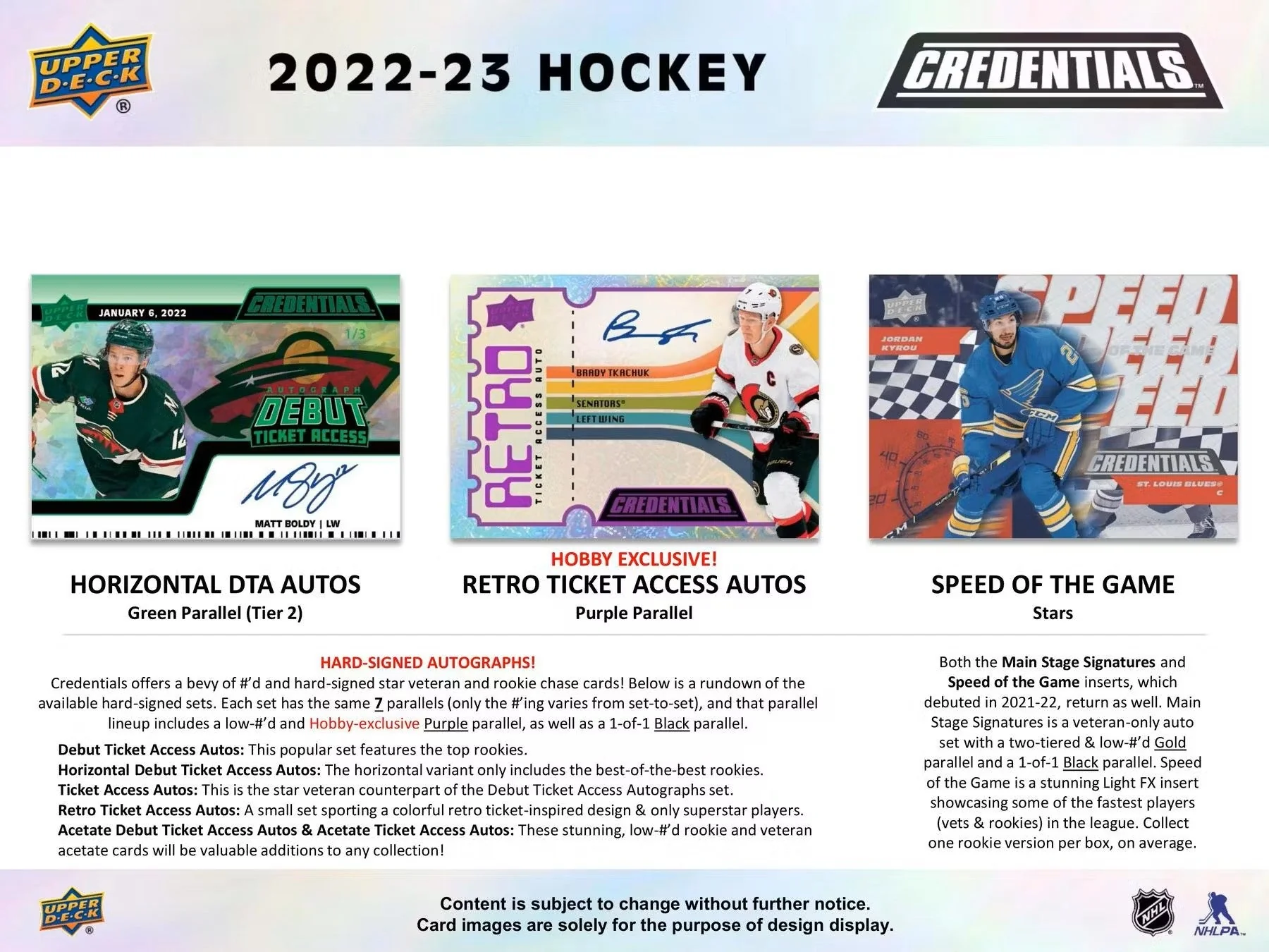 2022/23 Upper Deck Credentials Hockey Hobby Box - Image 5