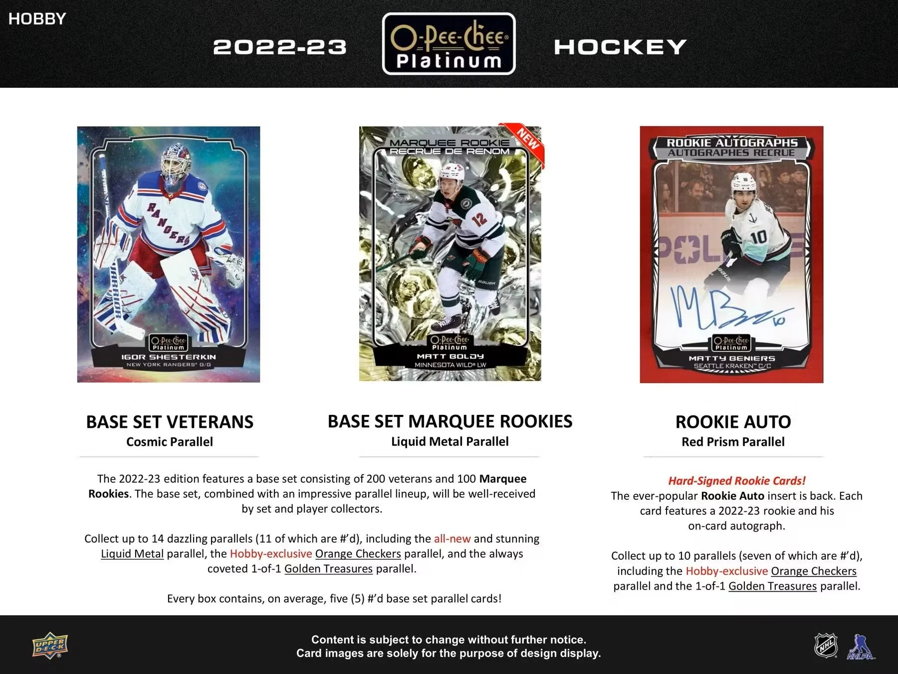 2022-23 Upper Deck O-Pee-Chee Platinum Hockey Hobby Box - Image 5