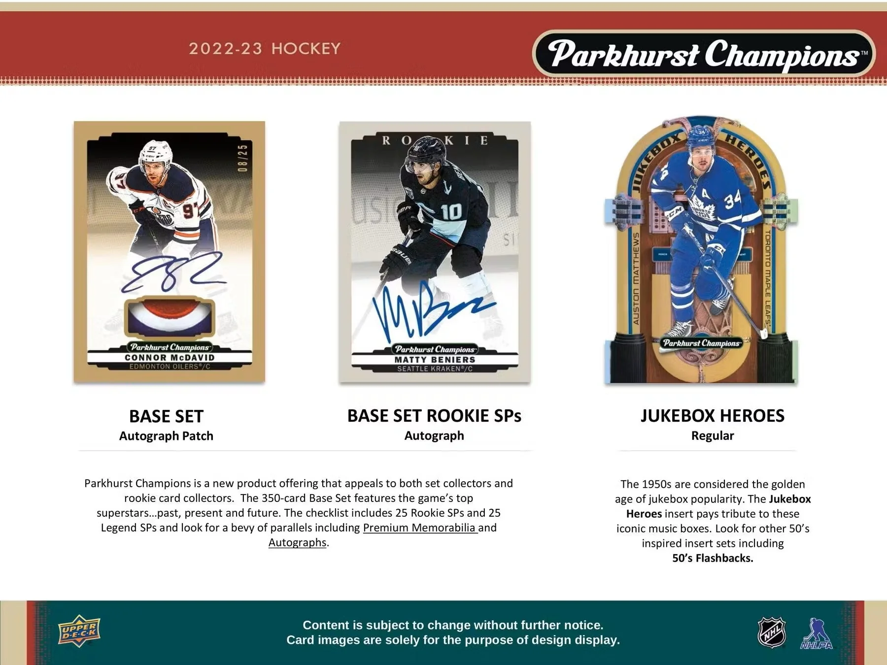 2022-23 Upper Deck Parkhurst Champions Hockey Hobby Box - Image 4