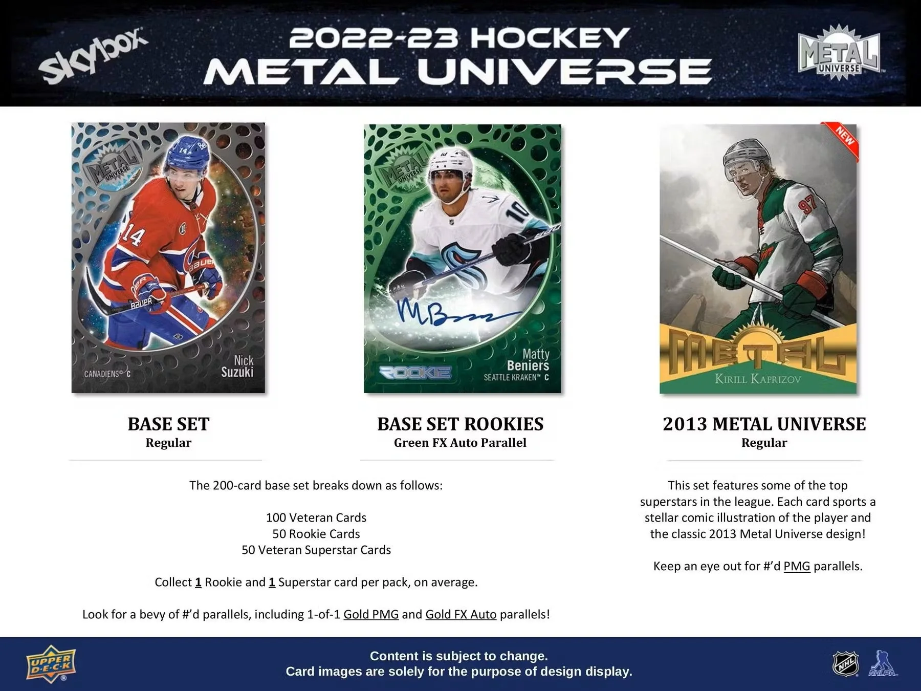2022-23 Upper Deck Skybox Metal Universe Hockey Hobby Box - Image 5