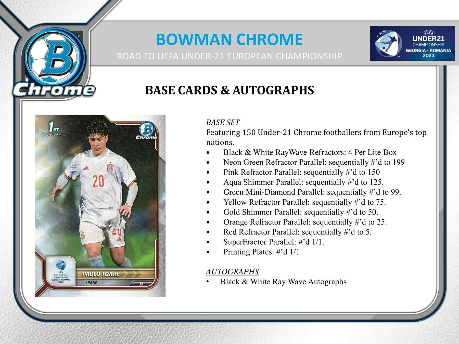 2022 Bowman Chrome Road to UEFA Under-21 European Championship Soccer LITE Box - Image 4