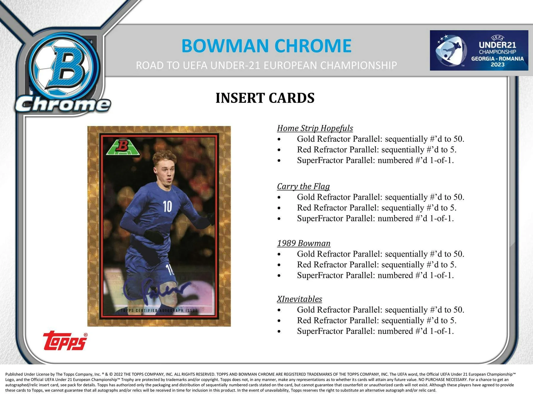 2022 Bowman Chrome Road to UEFA Under-21 European Championship Soccer LITE Box - Image 5