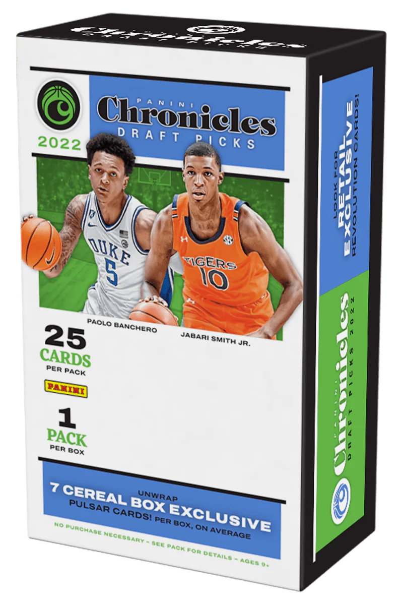 2022 Panini Chronicles Draft Picks Collegiate Basketball Trading Card Box (Cereal Box)