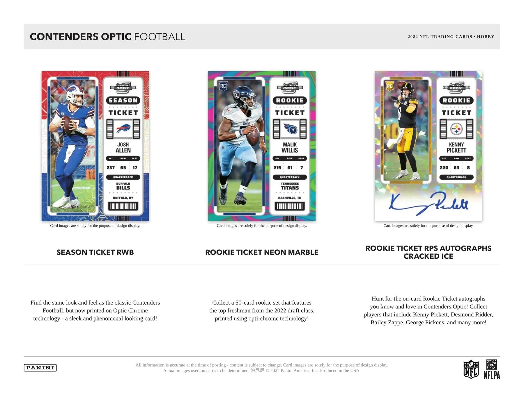 2022 Panini Contenders Optic Football Hobby Box - Image 4