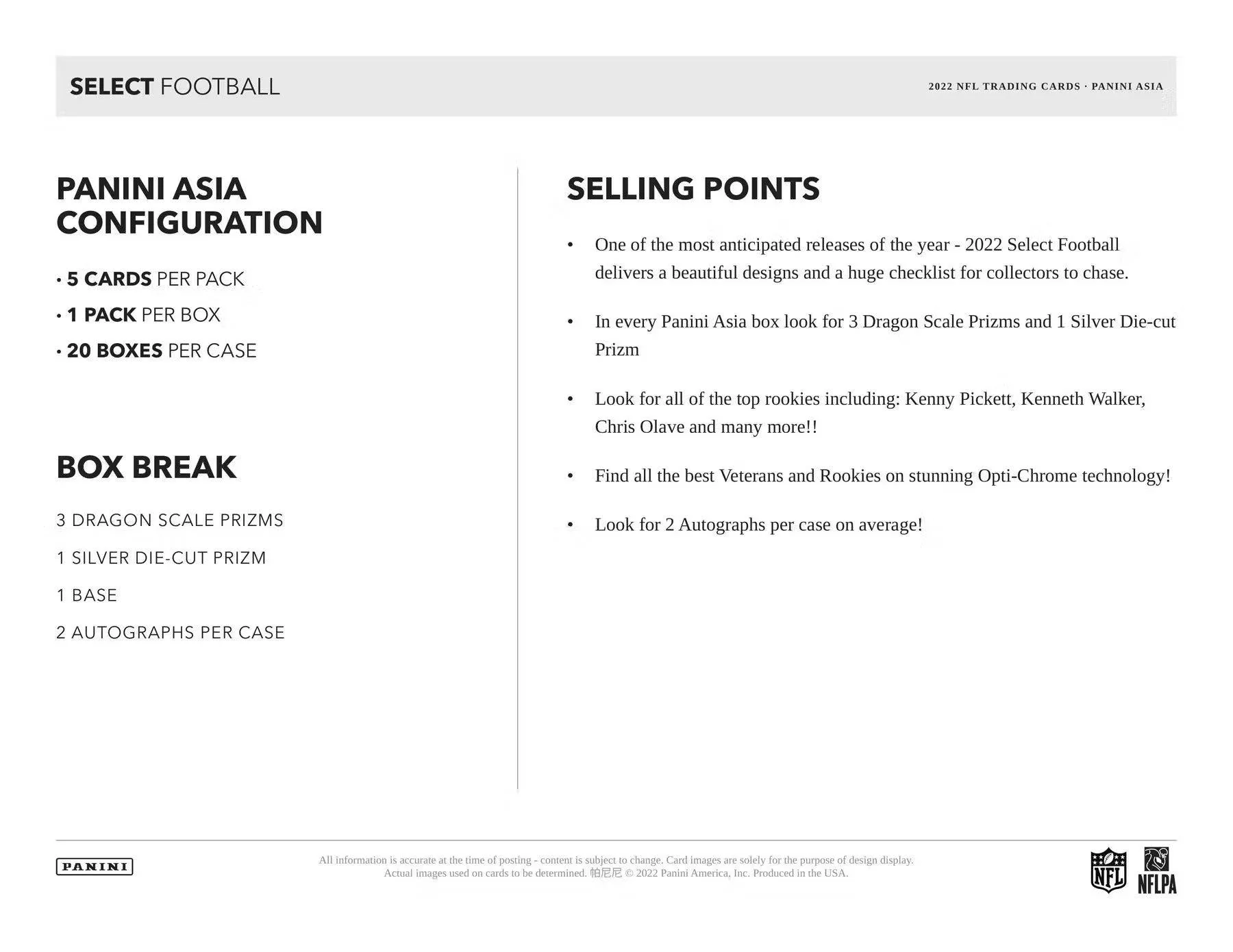 2022 Panini Select Football Asia Tmall Box - Image 5