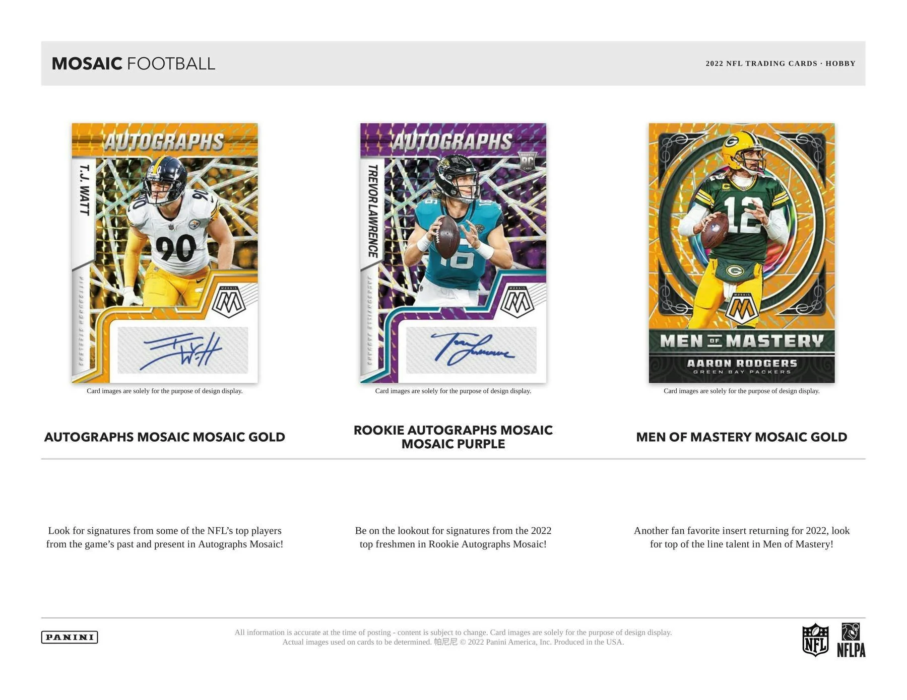2022 Panini Mosaic Football 1st Off The Line FOTL Hobby Box - Image 5