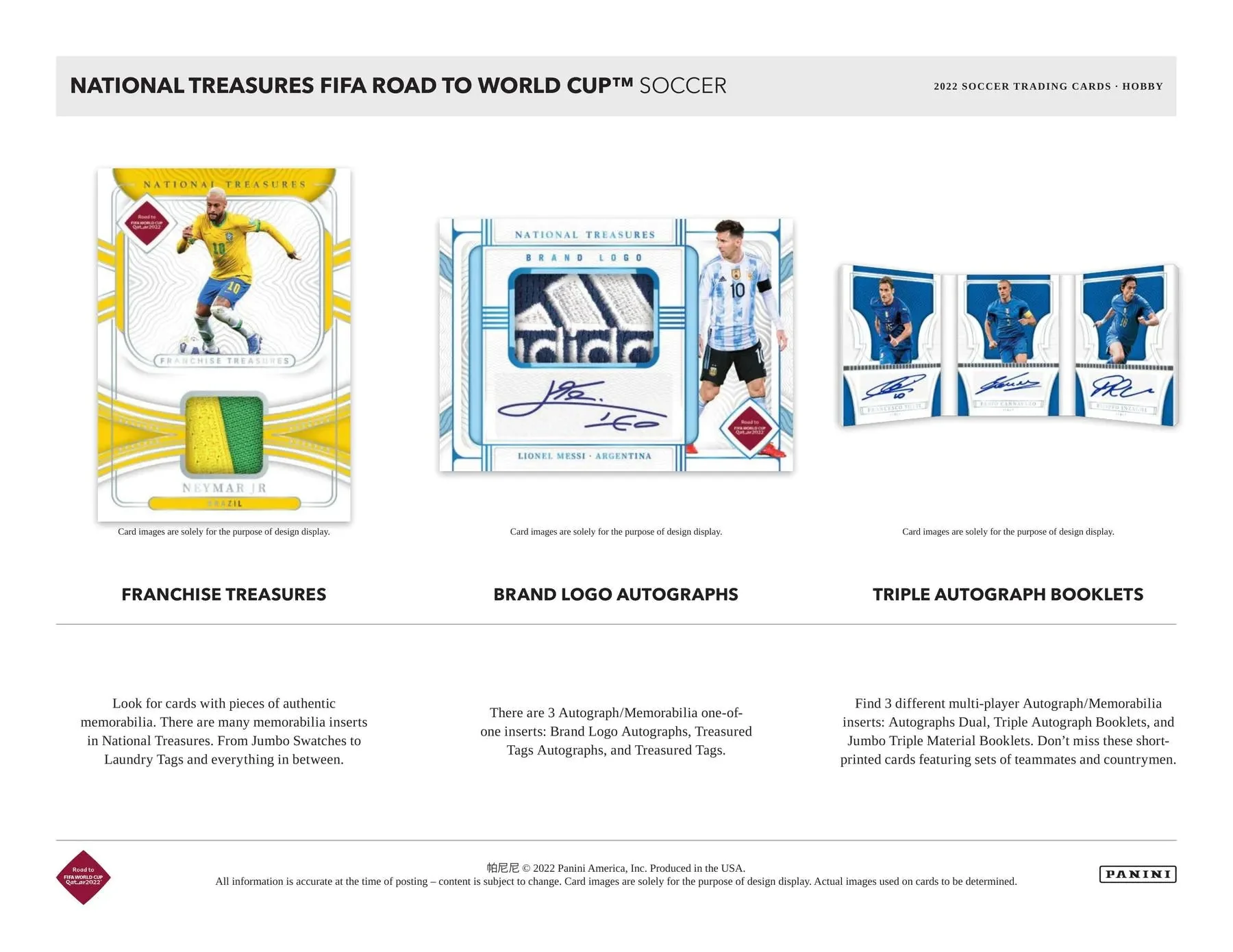 2022 Panini National Treasures FIFA Road to World Cup Soccer Hobby Box - Image 3