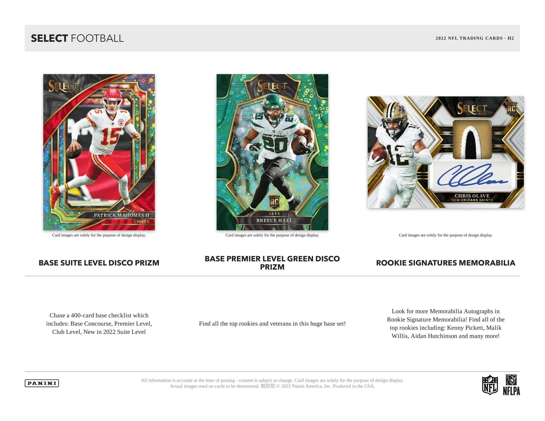 2022 Panini Select Football H2 Hybrid Box - Image 4