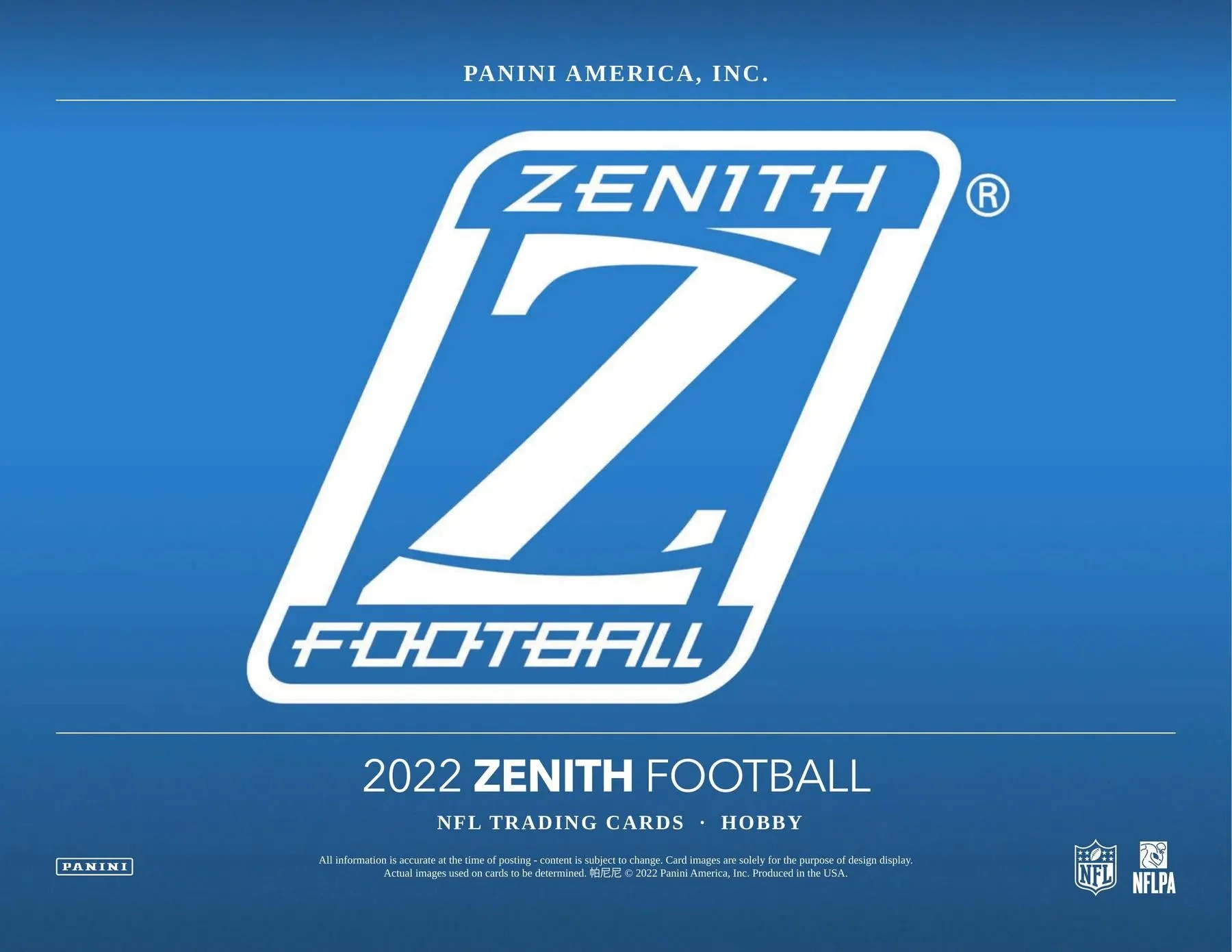 2022 Panini Zenith Football Hobby Box - Image 3
