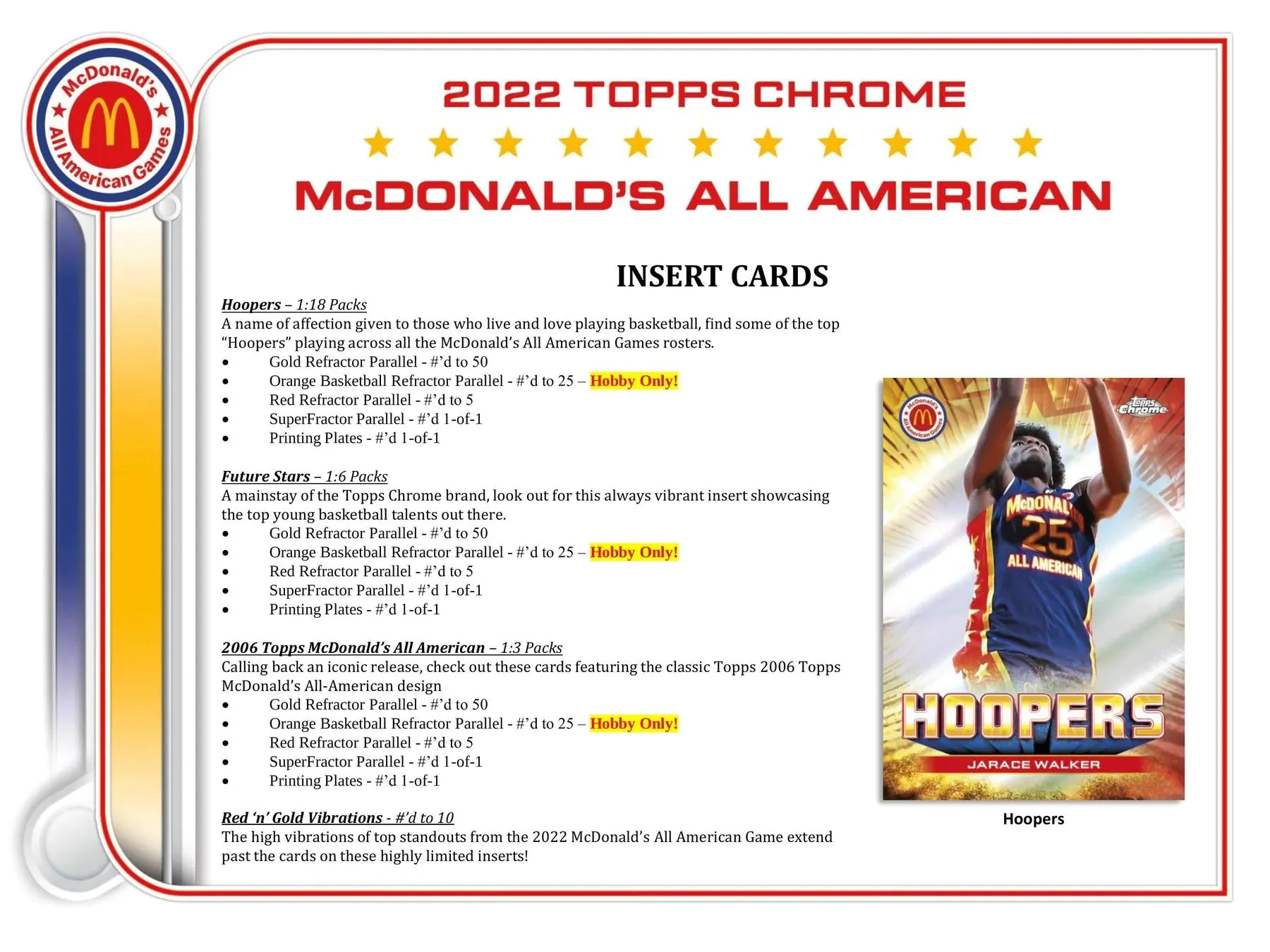 2022 Topps McDonald's All-American Chrome Basketball Box - Image 5