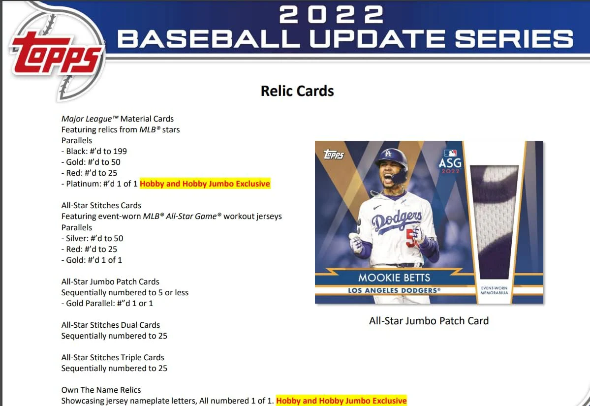 2022 Topps Update Series Baseball Hobby Box - Image 4