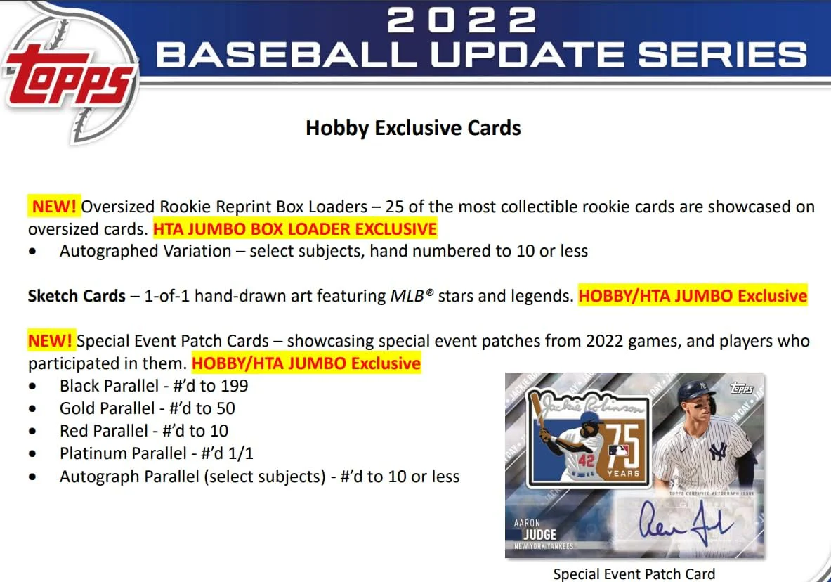 2022 Topps Update Series Baseball Hobby Box - Image 7