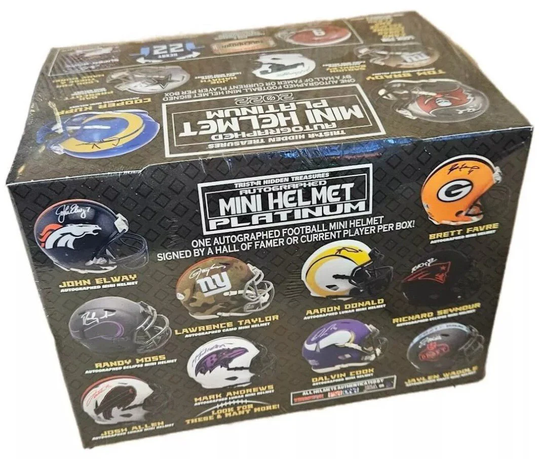 2022 Tristar Hidden Treasures Football Mini Helmet Platinum Edition Box - Image 2