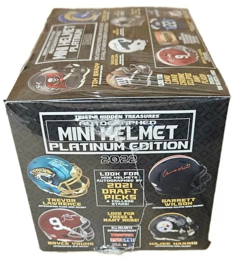 2022 Tristar Hidden Treasures Football Mini Helmet Platinum Edition Box - Image 3