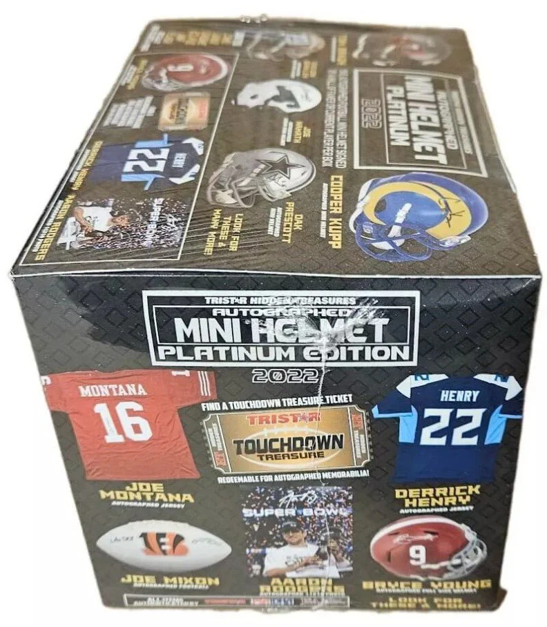 2022 Tristar Hidden Treasures Football Mini Helmet Platinum Edition Box - Image 4