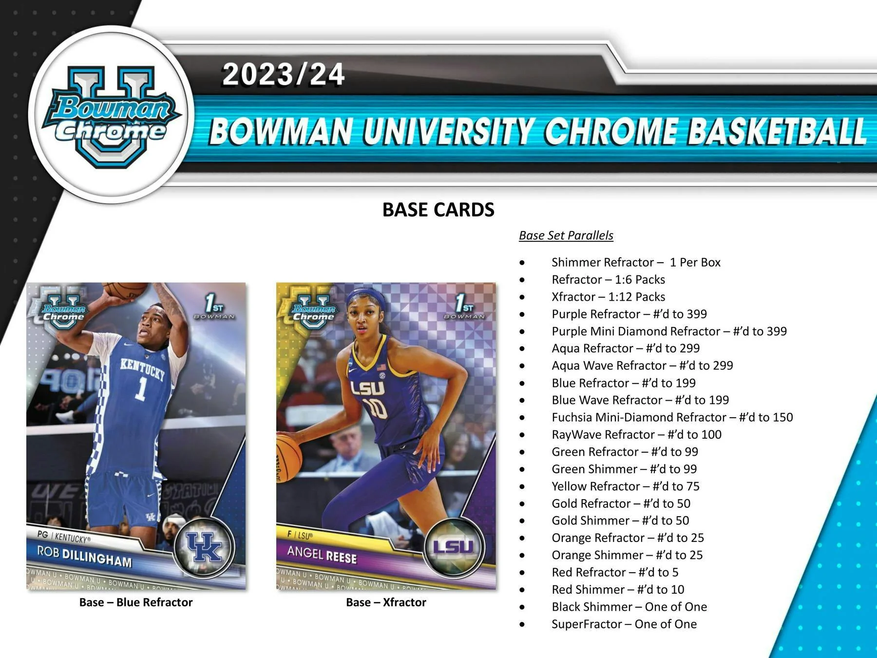 2023/24 Bowman University Chrome Basketball Hobby Box - Image 4