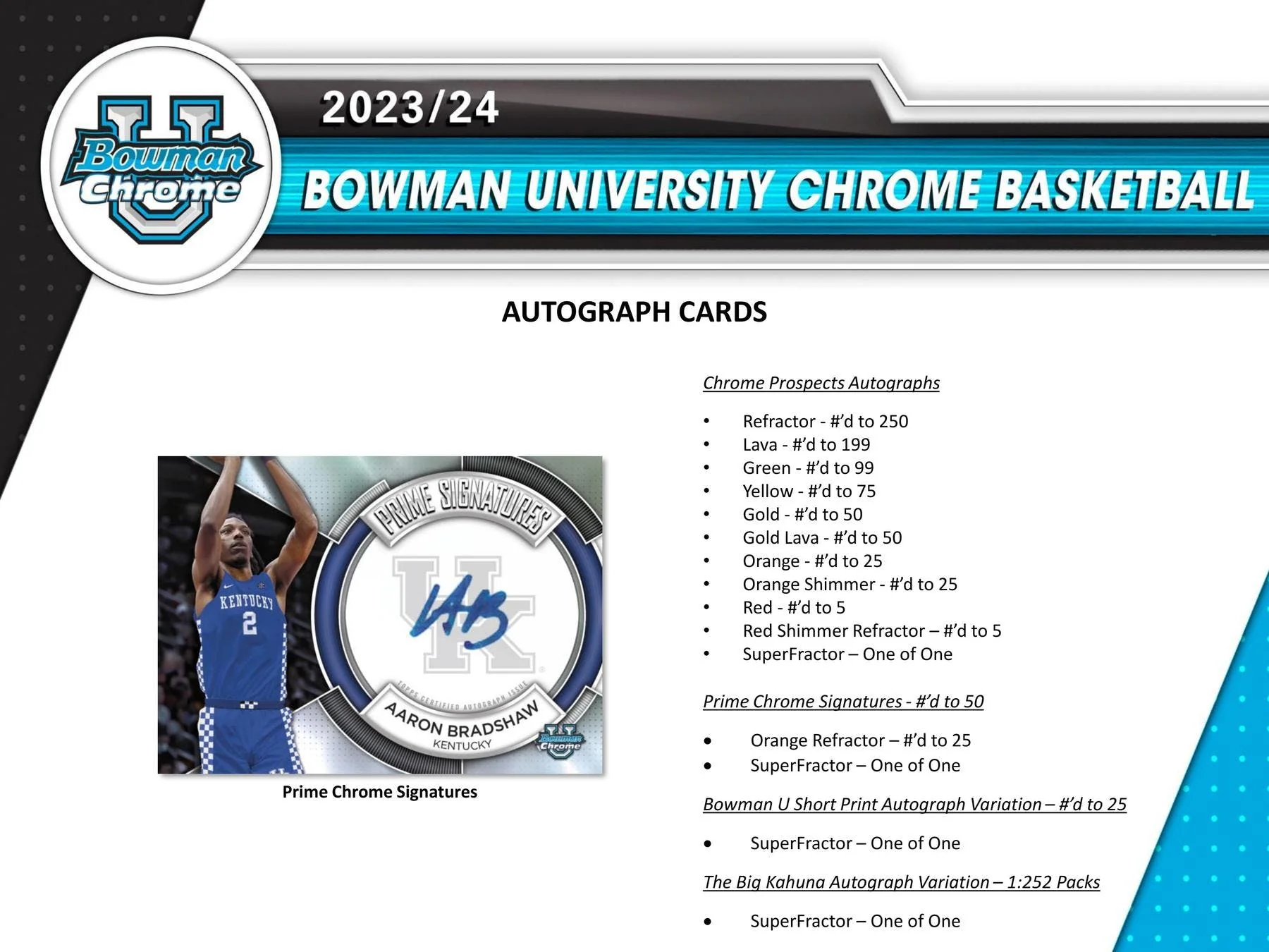 2023/24 Bowman University Chrome Basketball Hobby Box - Image 6