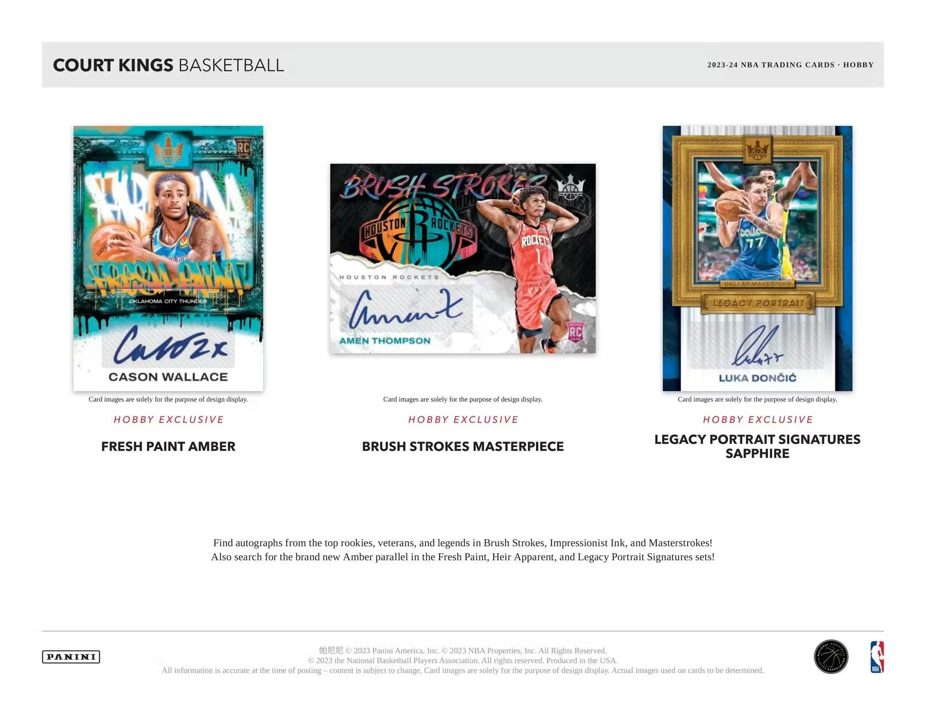 2023-24 Panini Court Kings Basketball Hobby Box - Image 3