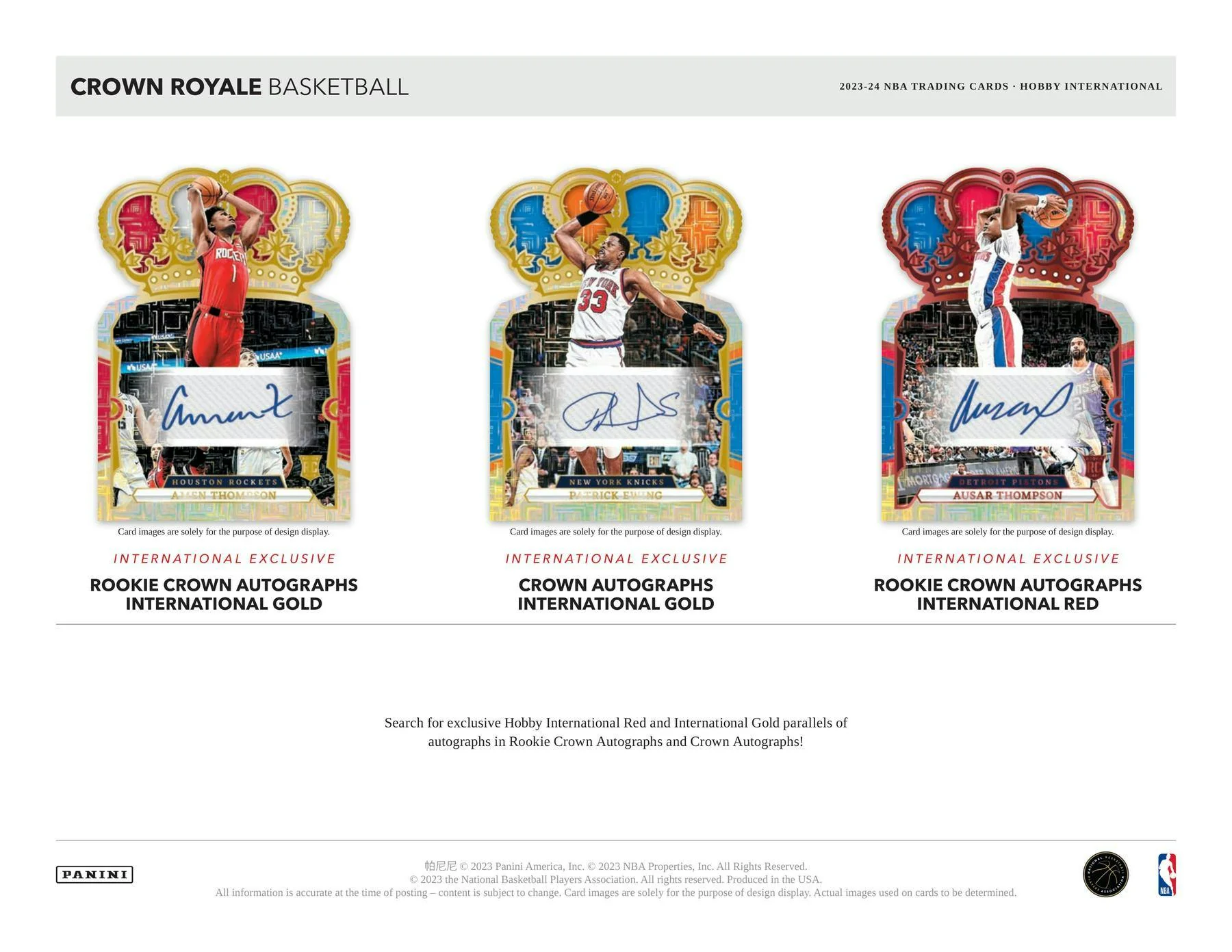 2023-24 Panini Crown Royale Basketball International Hobby Box - Image 4