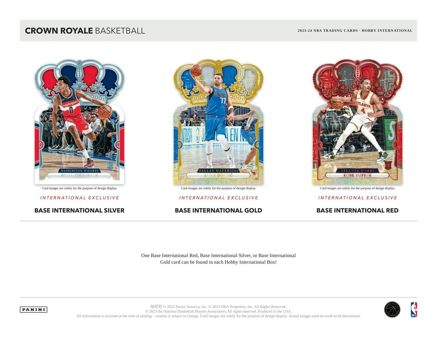2023-24 Panini Crown Royale Basketball International Hobby Box - Image 5