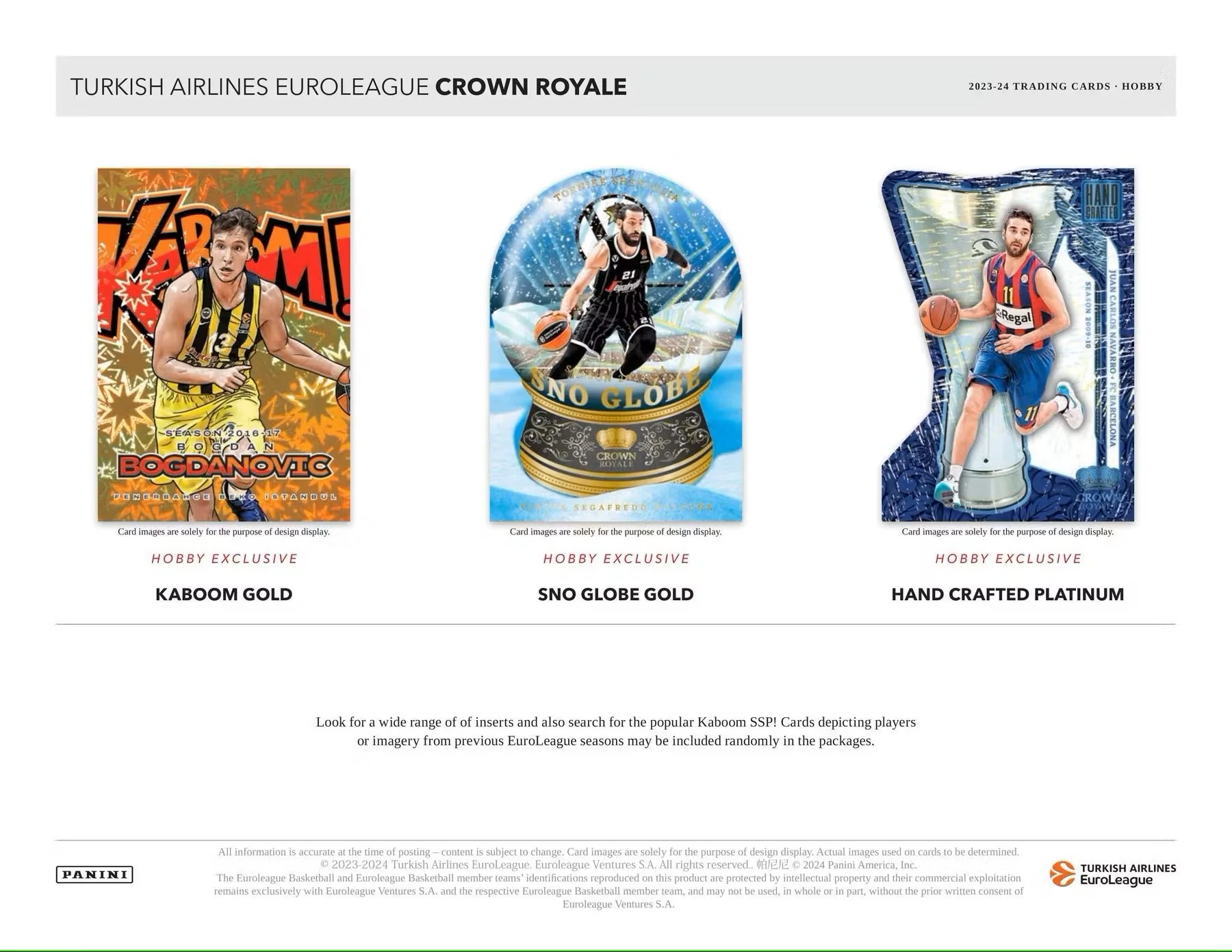 2023/24 Panini Crown Royale Turkish Airlines EuroLeague Basketball Hobby - Image 6
