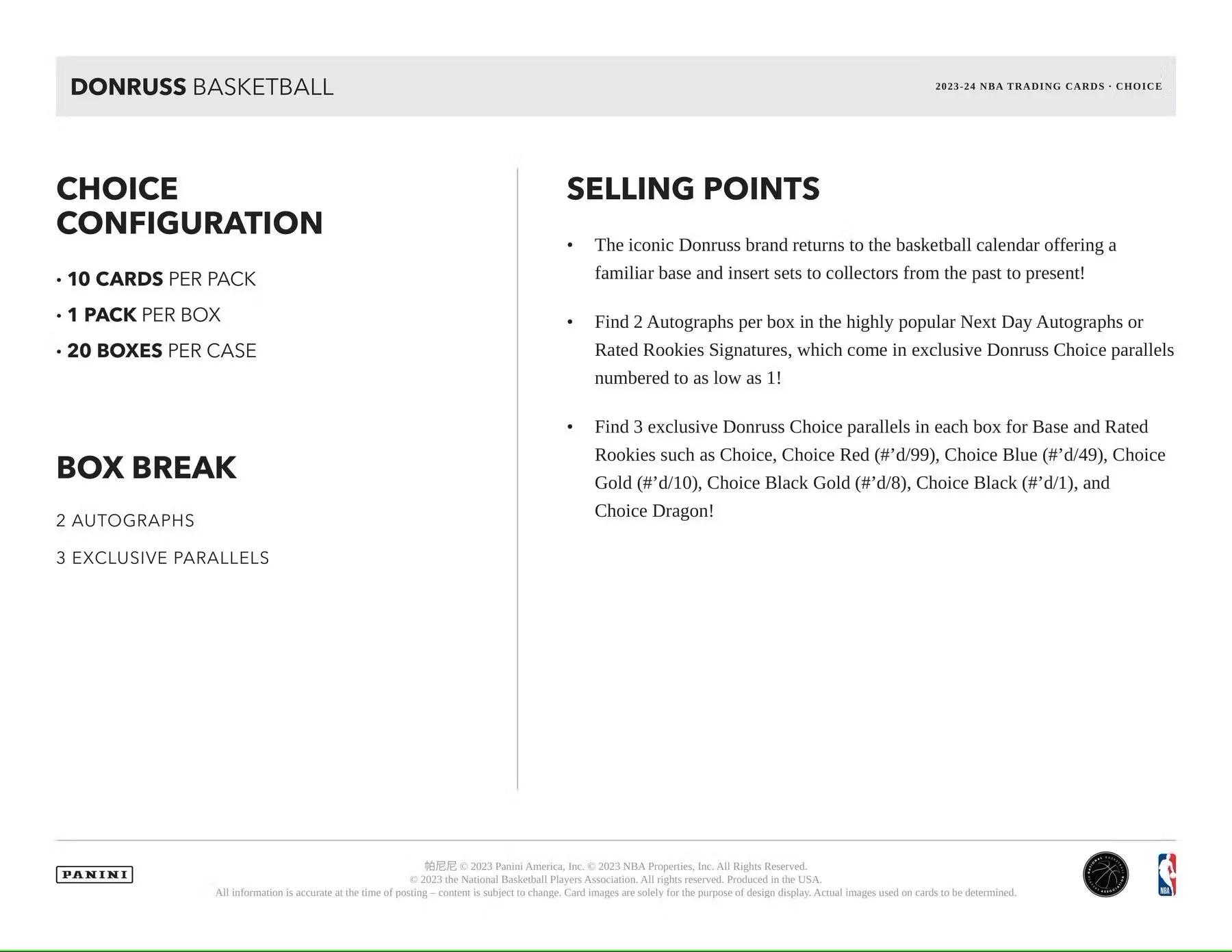 2023/24 Panini Donruss Basketball Choice Box - Image 7